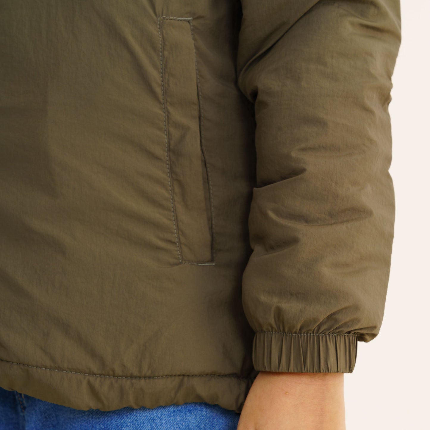 Girl Olive Windbreaker