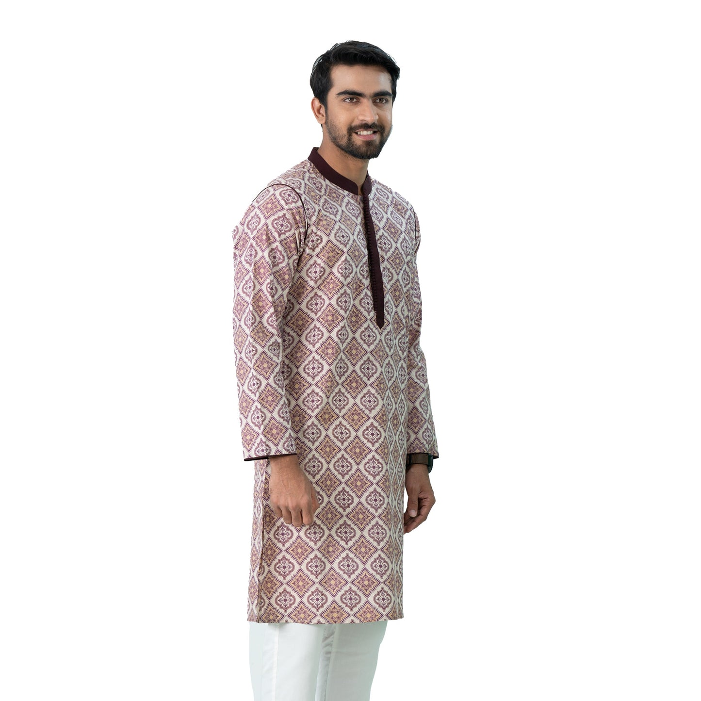 Mens Beige Panjabi