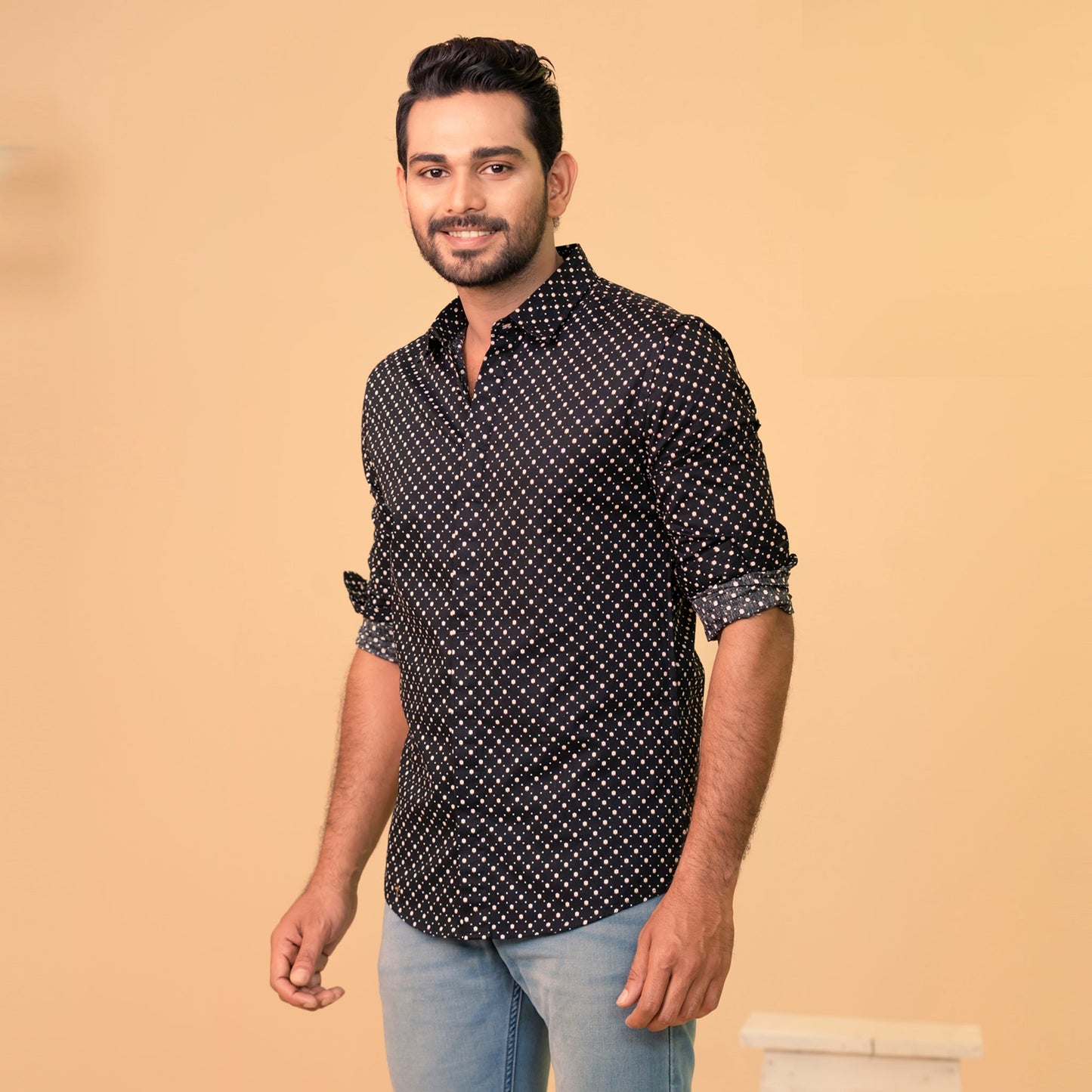 Mens Short Sleeve Shirt-Blue Aop
