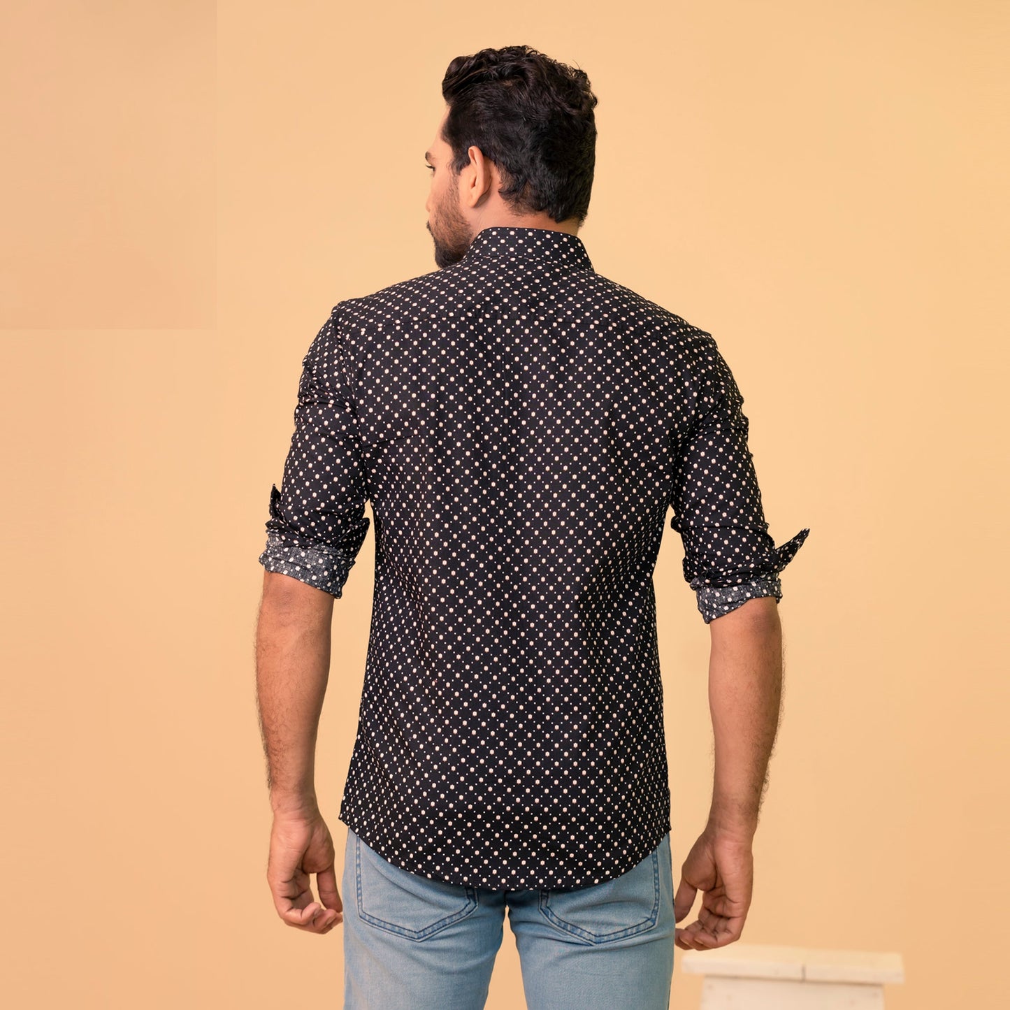 Mens Short Sleeve Shirt-Blue Aop