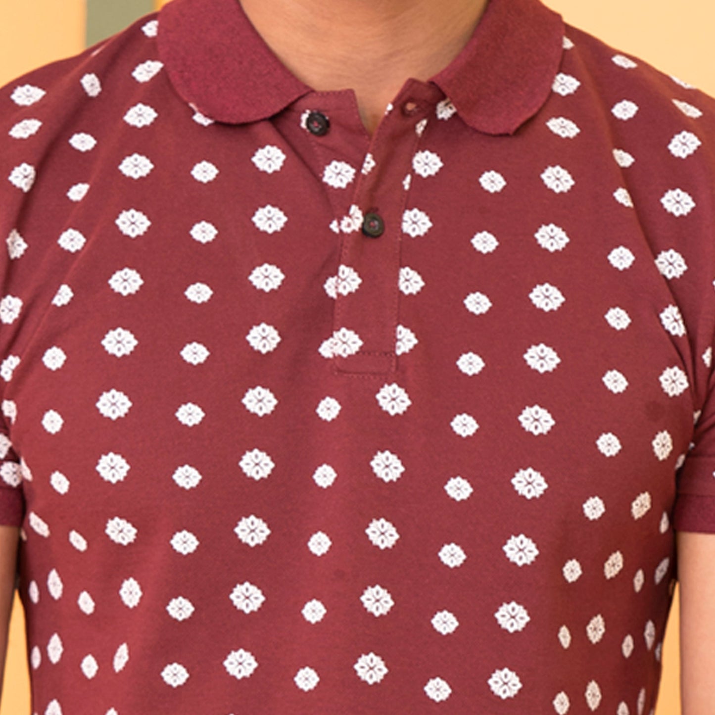 Mens Bordeaux Casual Polo