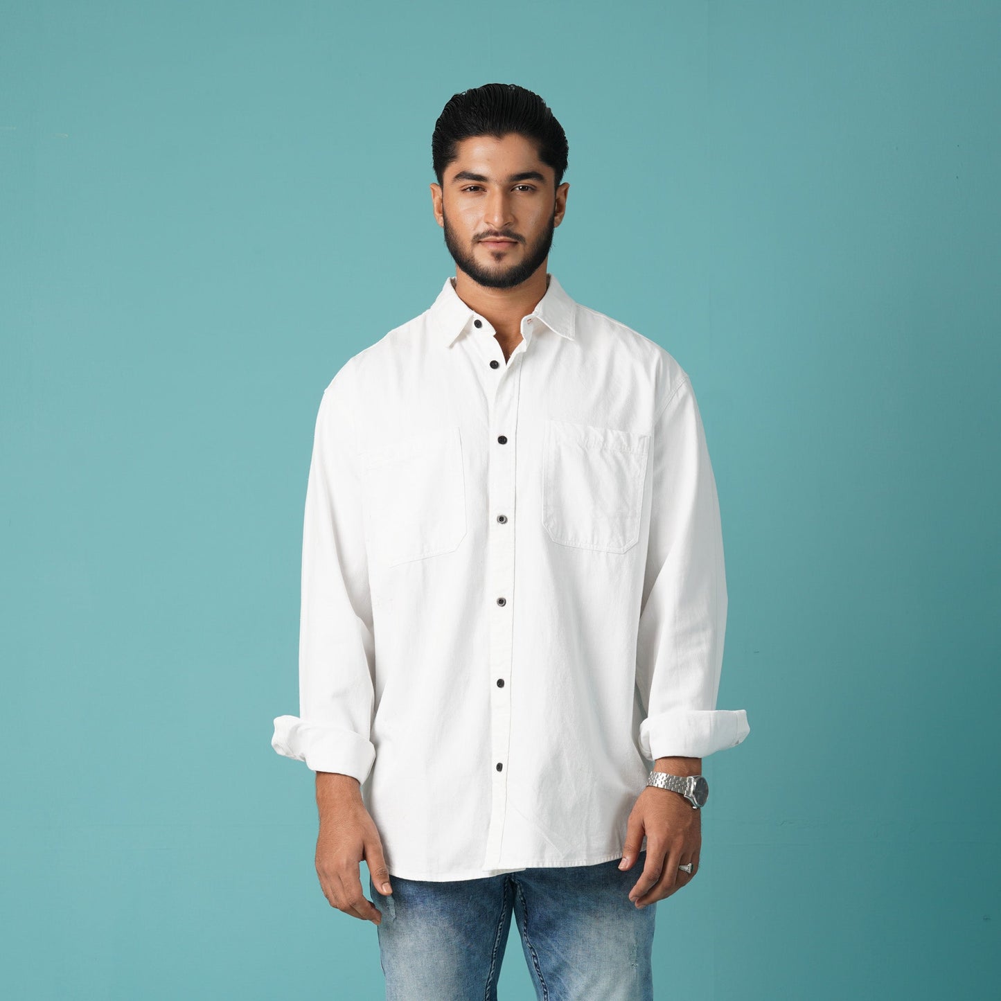 Men's White Casual Shirt
