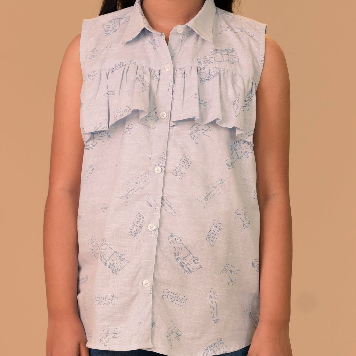 Girls Tops-Light Blue