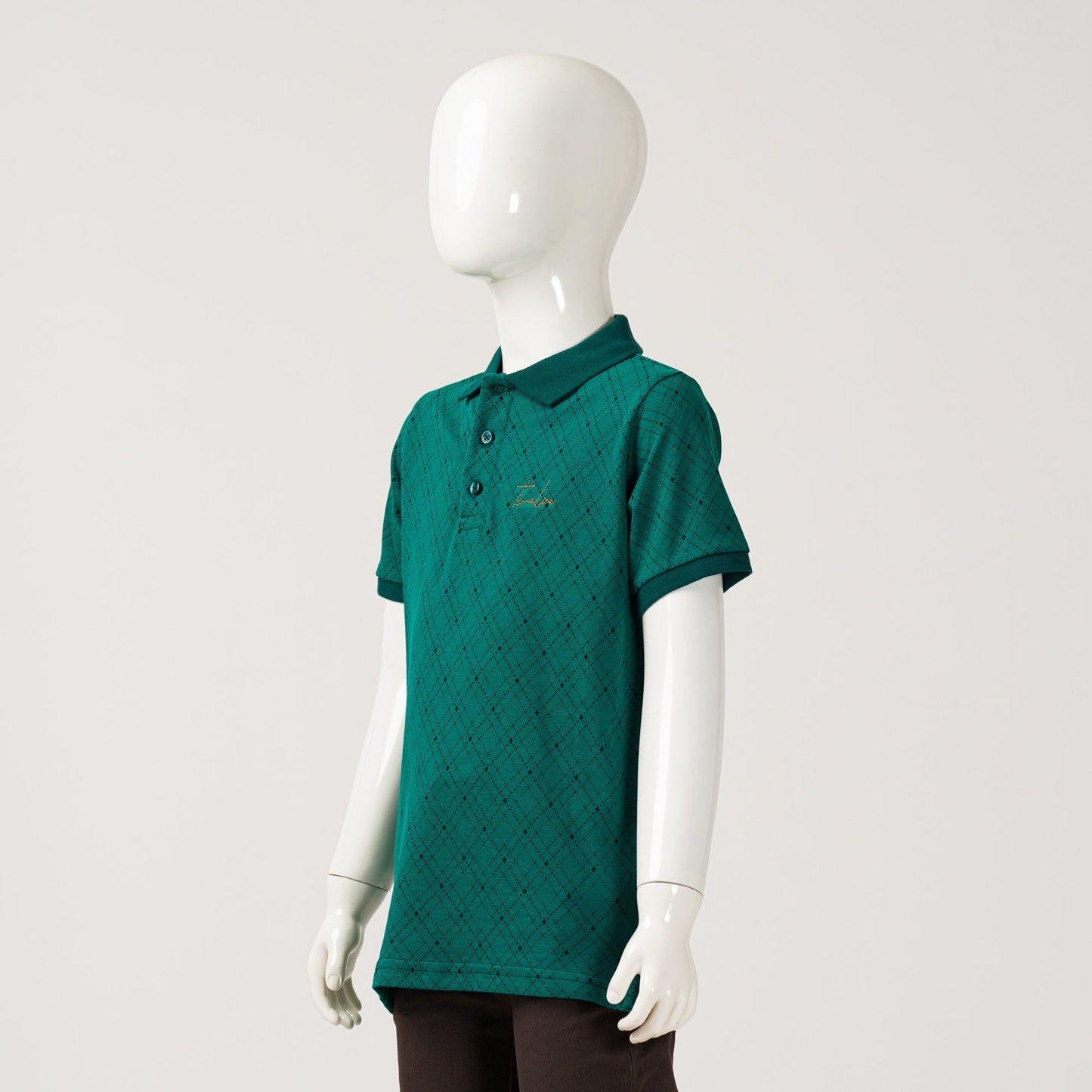 Boys Green Aop Polo Shirt