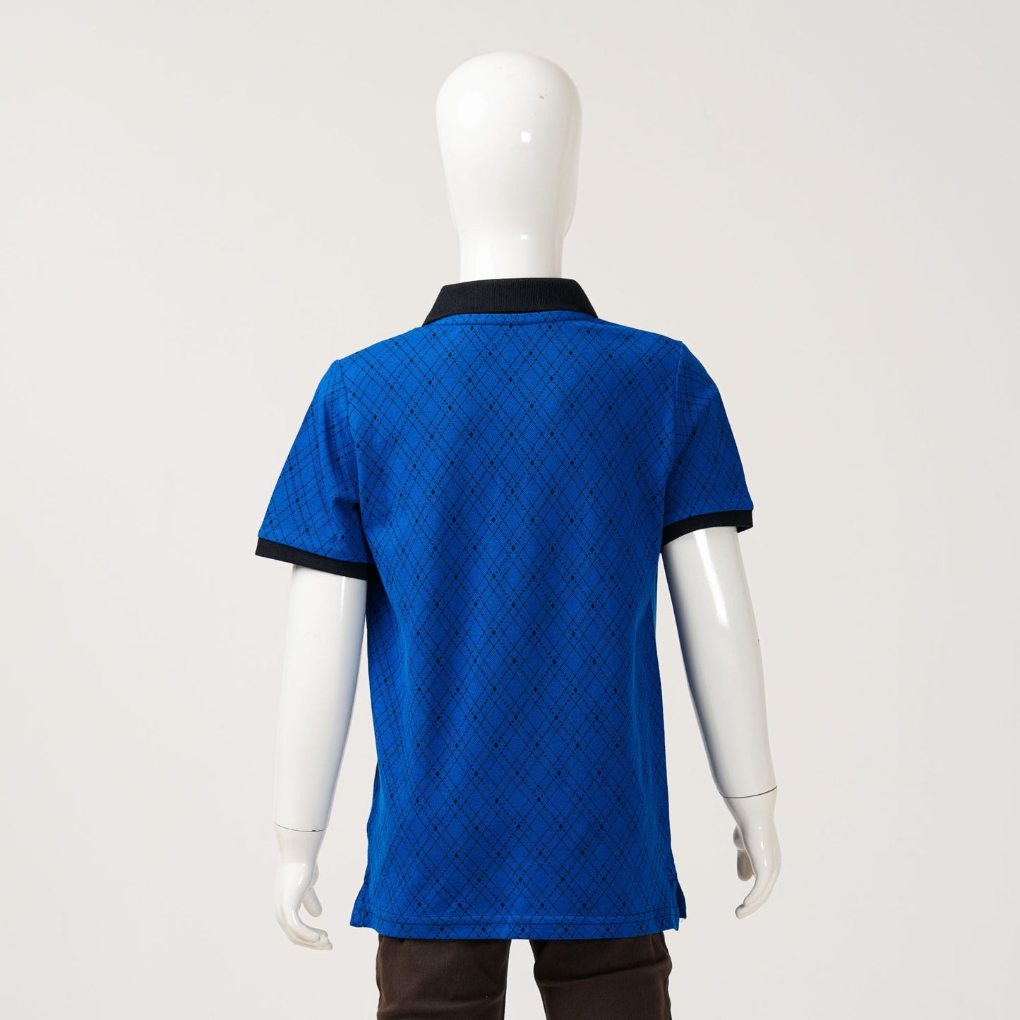 Boys Bule Aop Polo Shirt