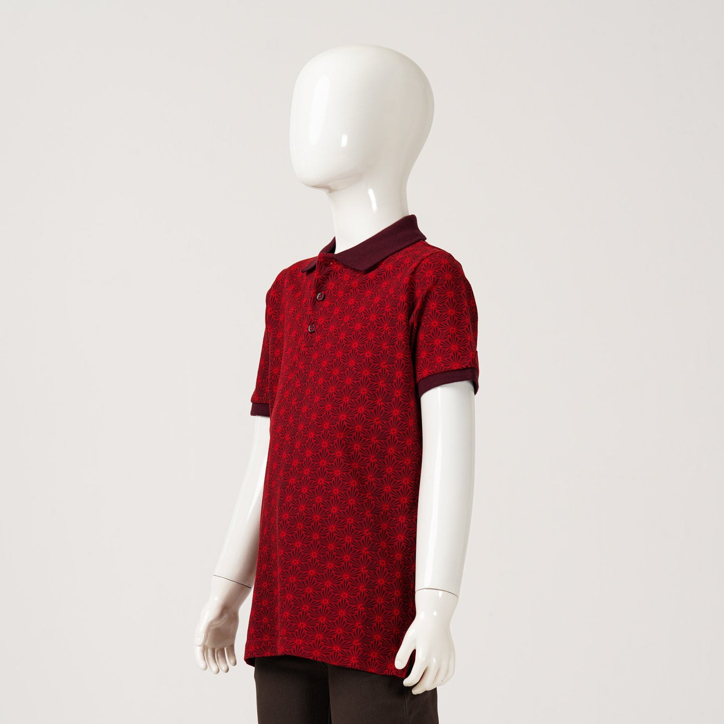Boys Maroon Aop Polo