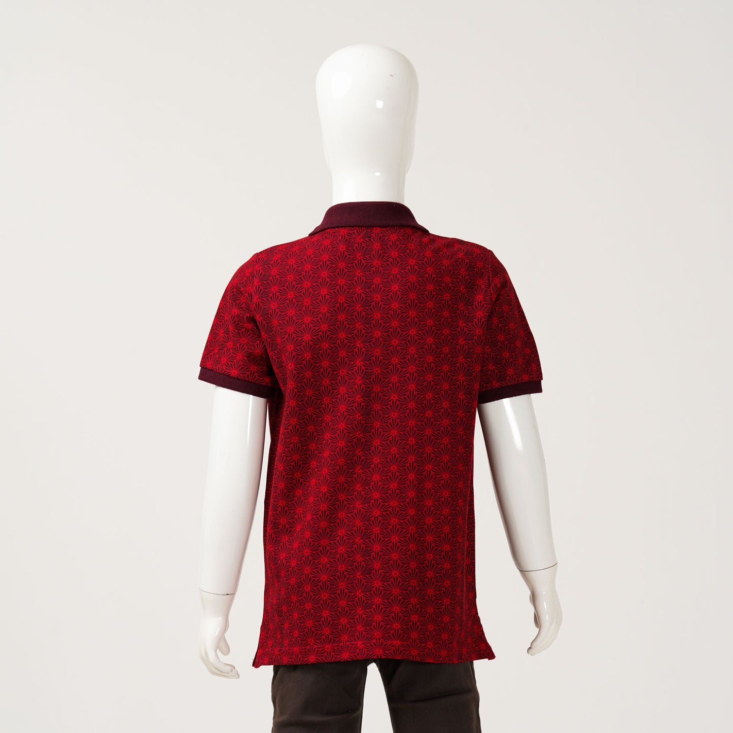 Boys Maroon Aop Polo