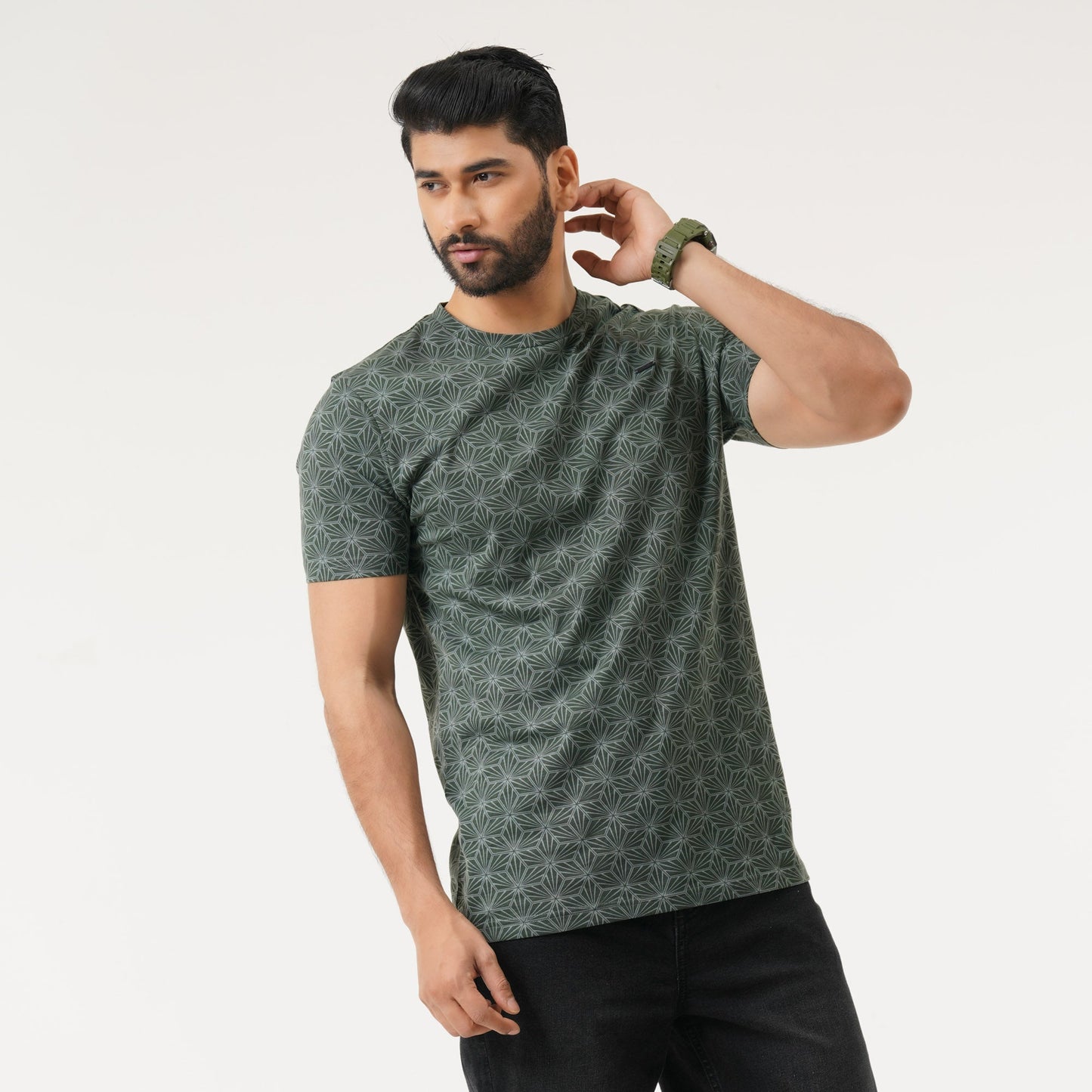 Mens Charcoal Green T-Shirt