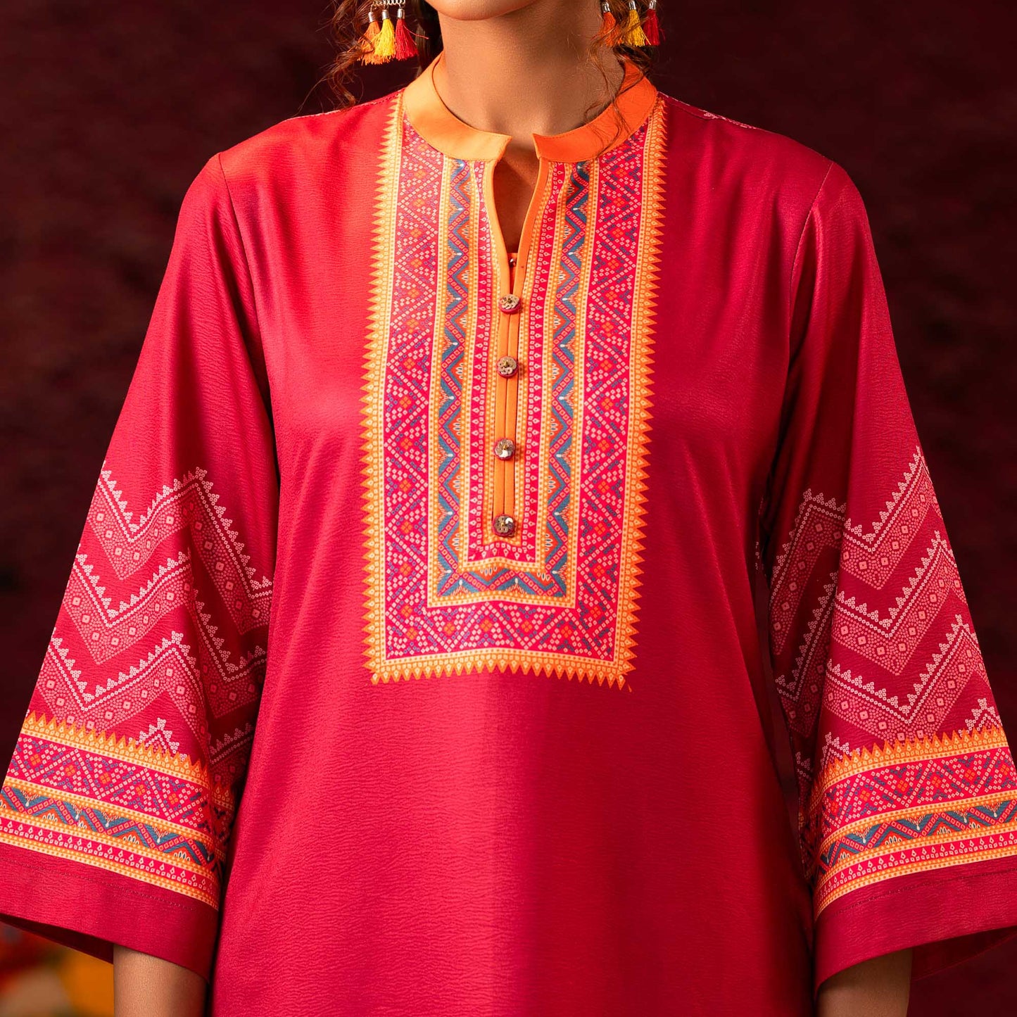 Womens Magenta Kurti