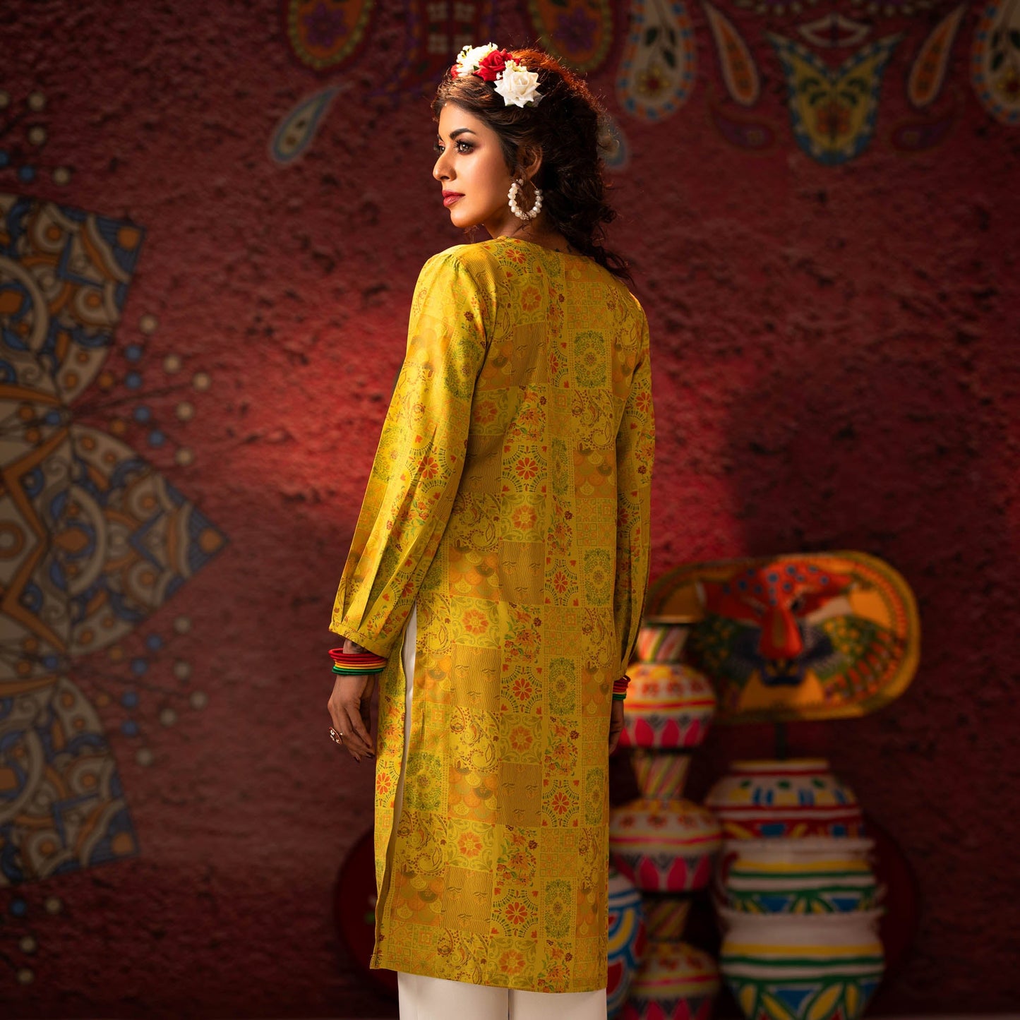 Womens Mustard Kurti