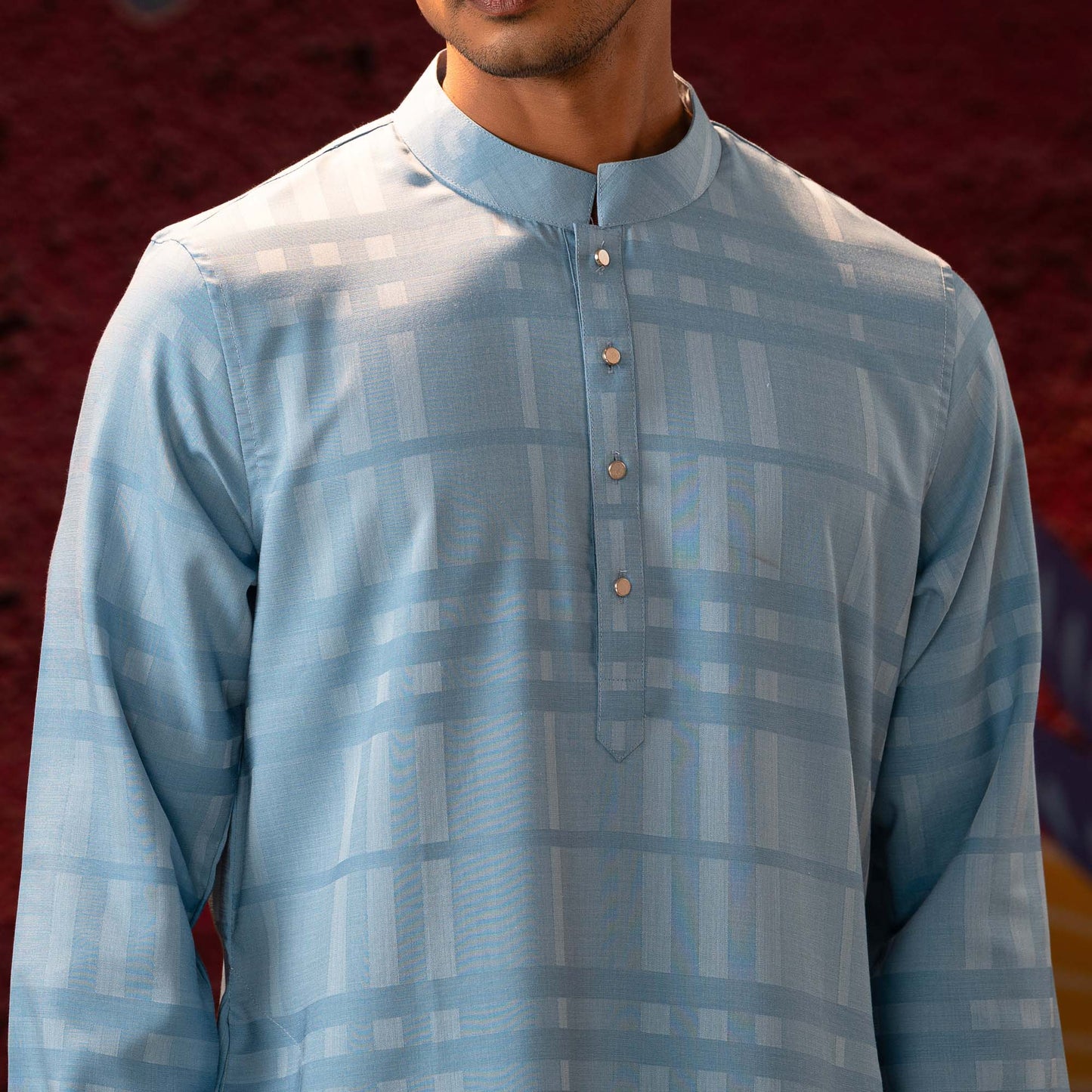 Mens Sky Blue Basic Panjabi