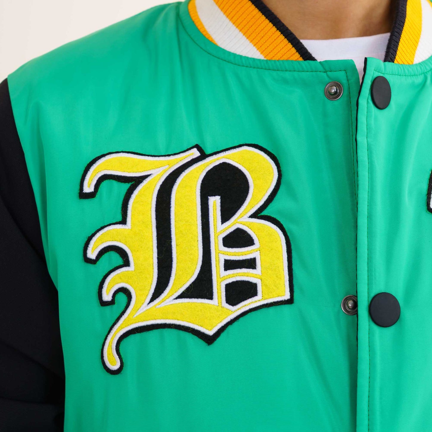 Boy's Green & Black Bomber