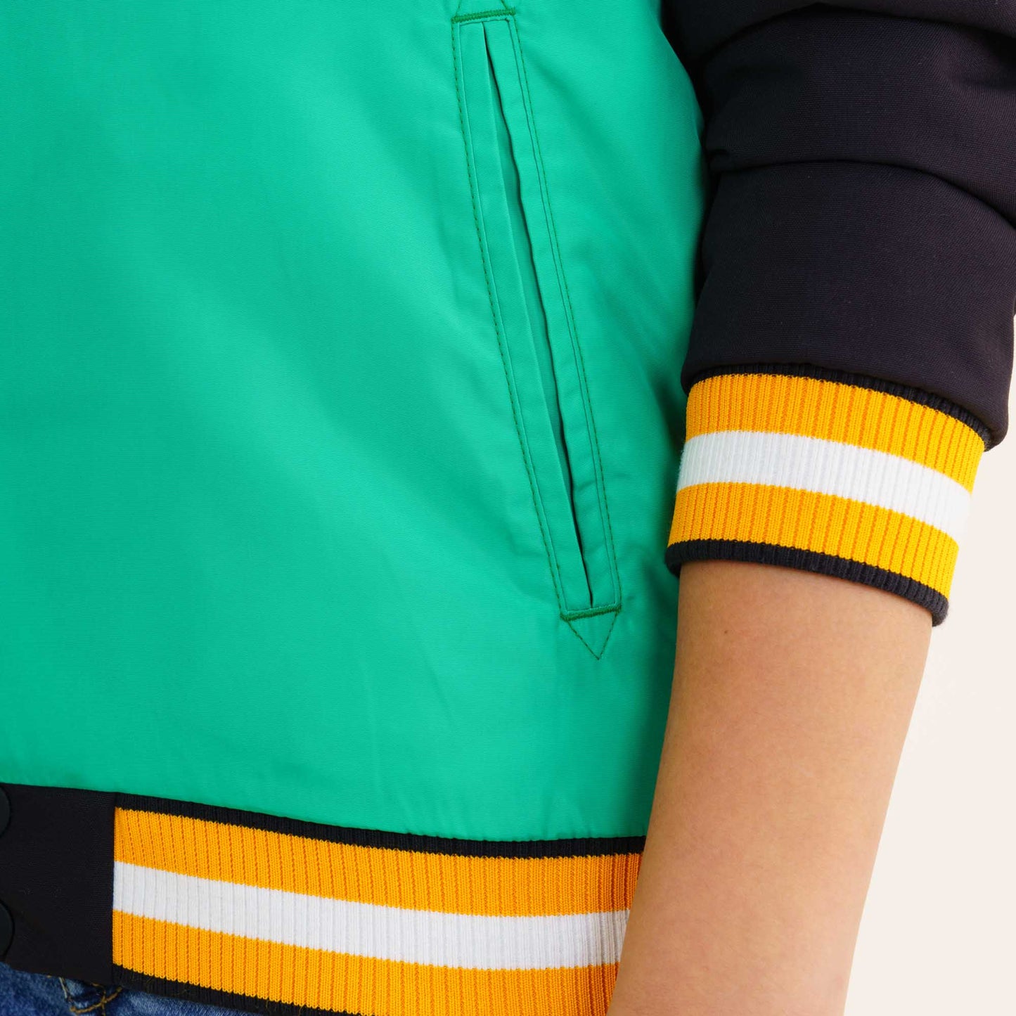 Boy's Green & Black Bomber