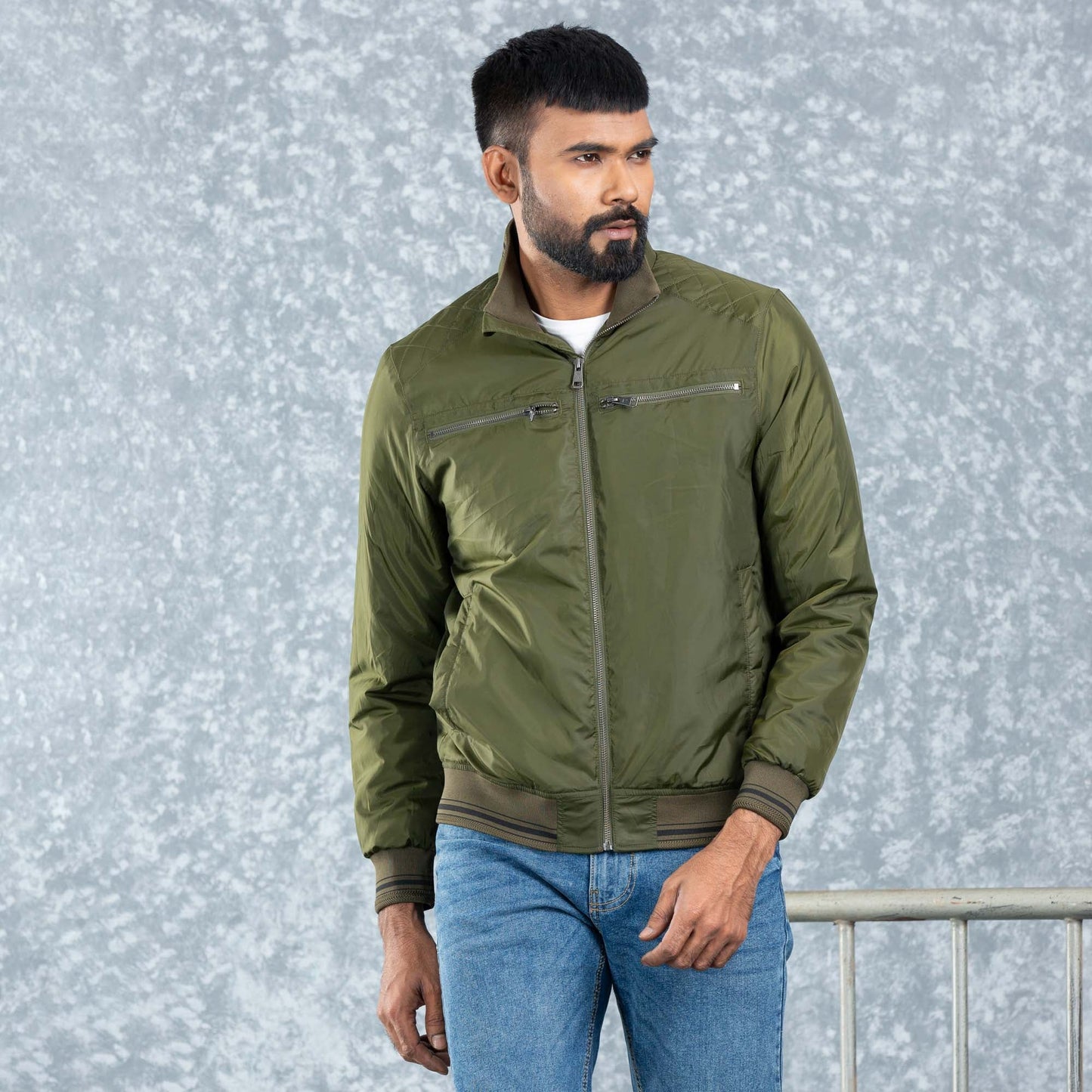 Mens Bomber- Olive