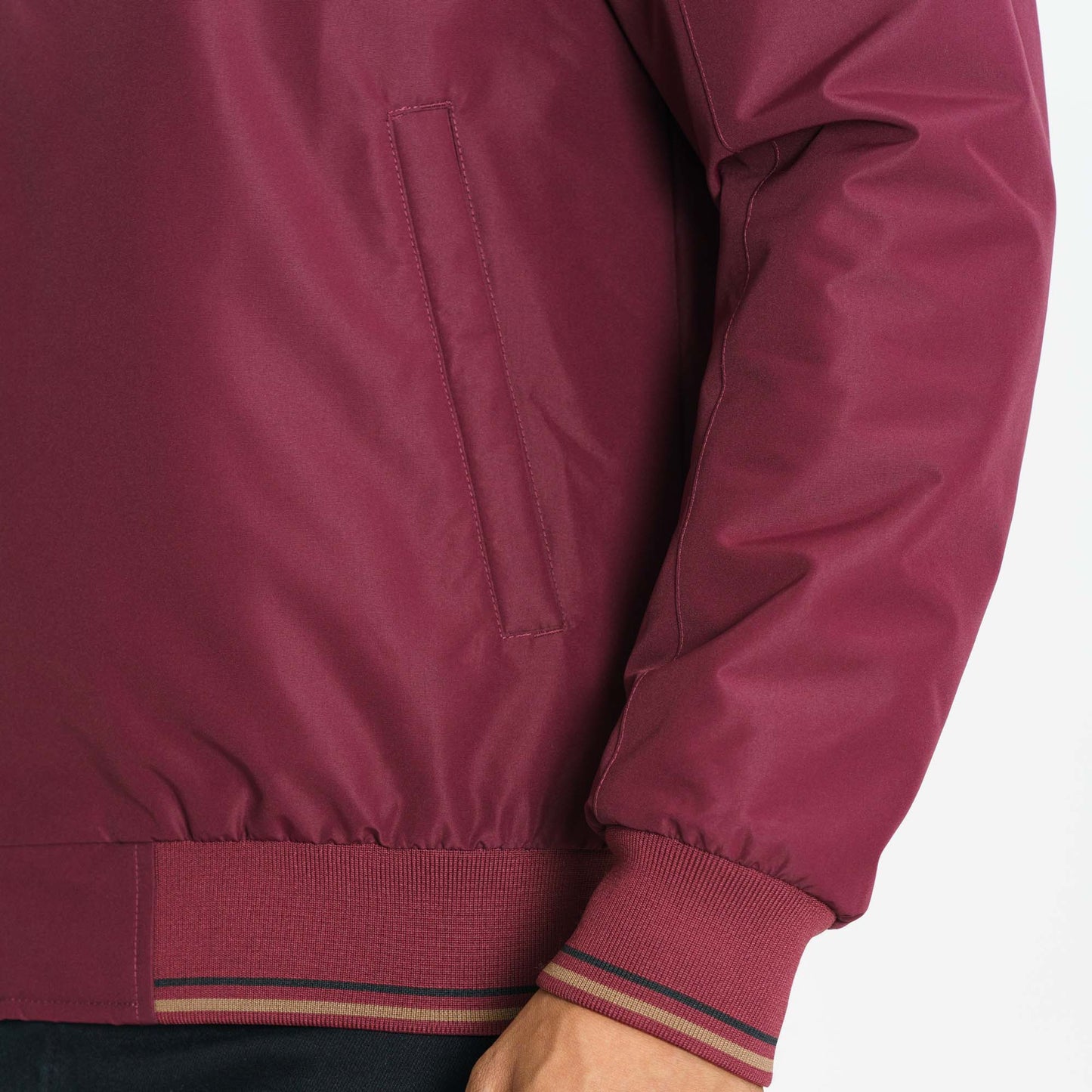 Men's Maroon Bomber Jacket