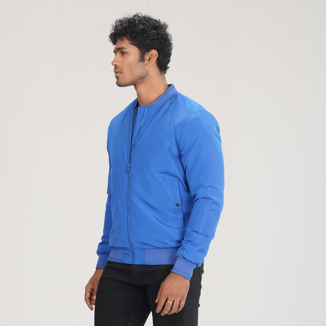 Mens Blue Bomber Jacket