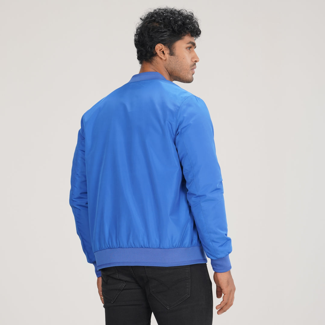 Mens Blue Bomber Jacket