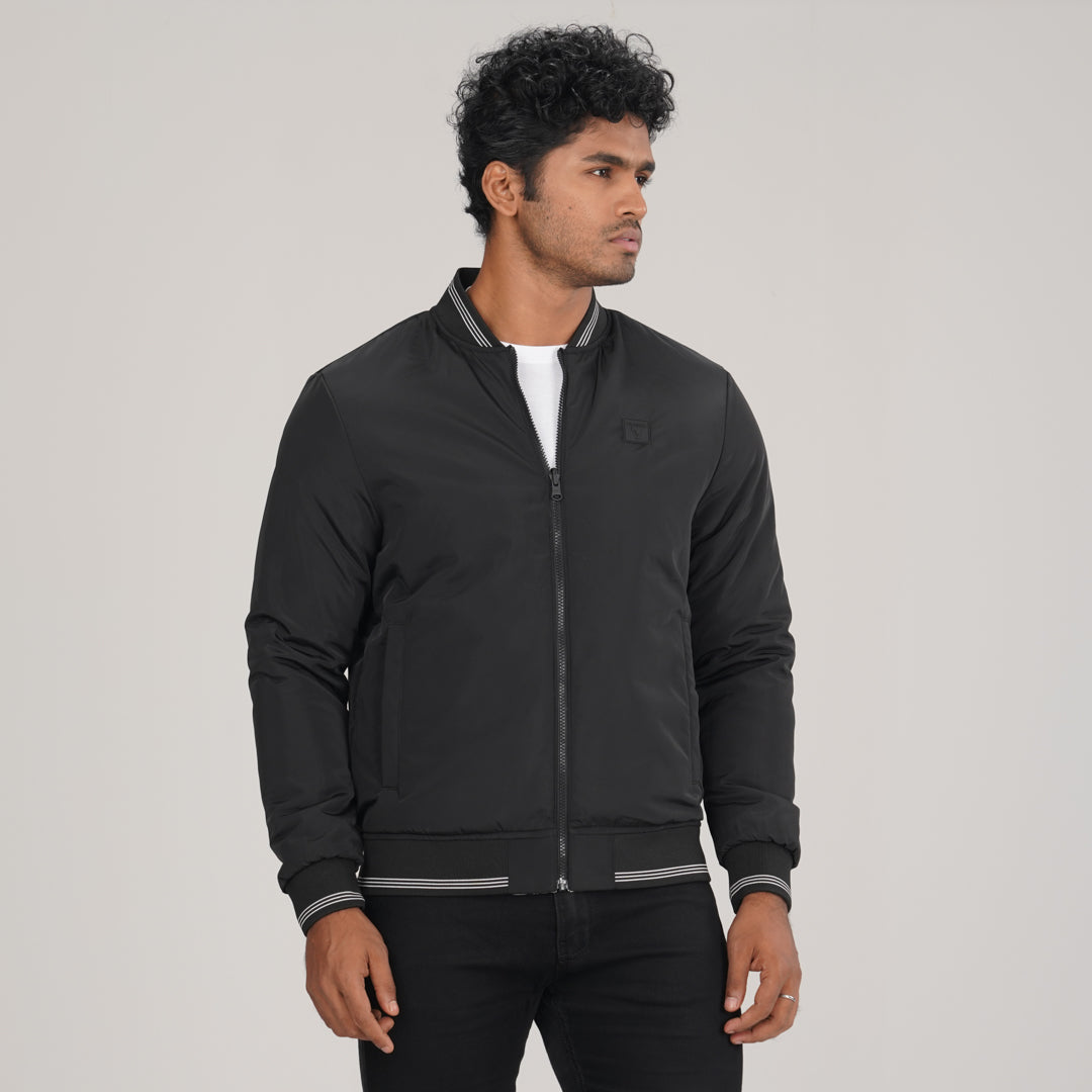 Mens Reversible Black Bomber