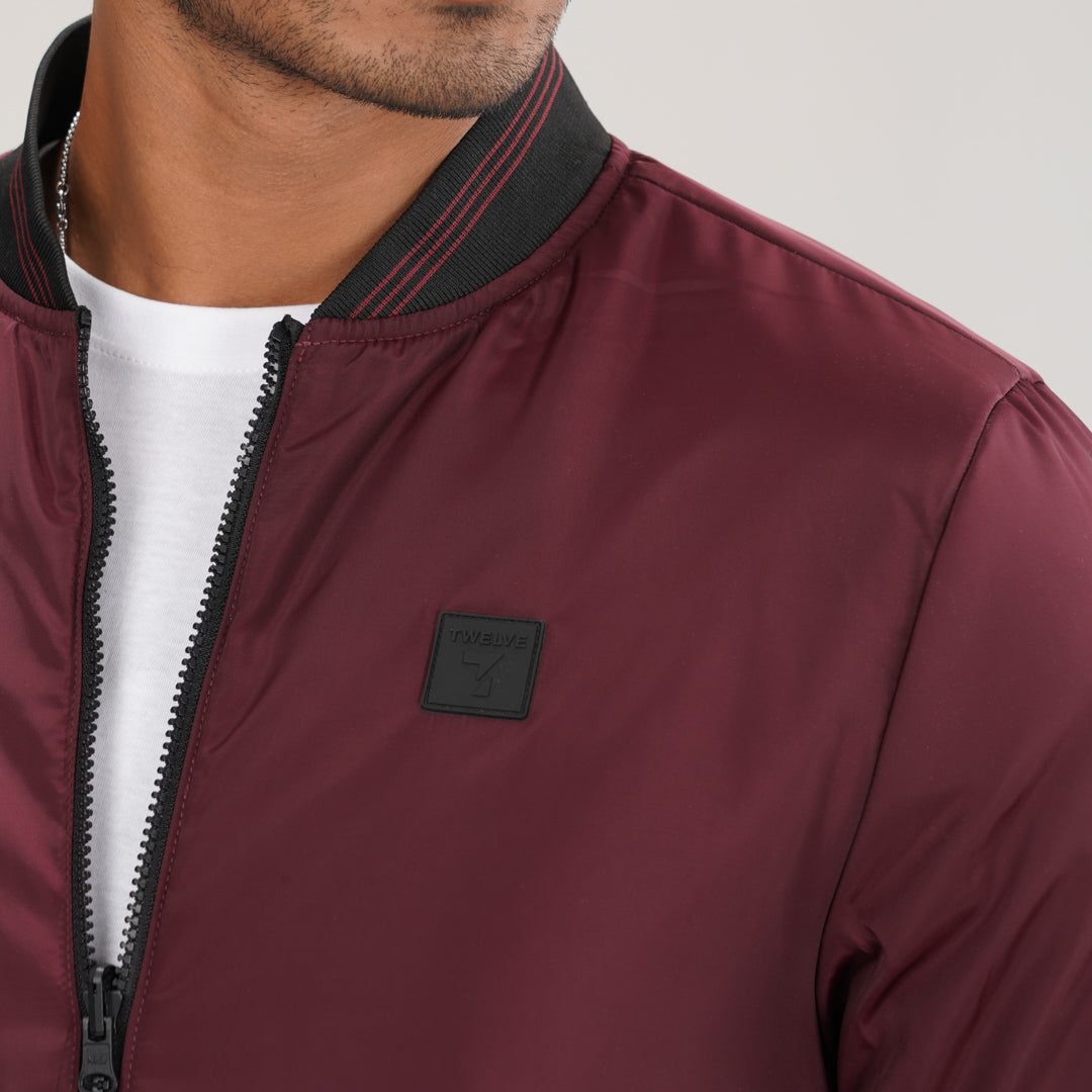 Mens Reversible Maroon Windbreaker