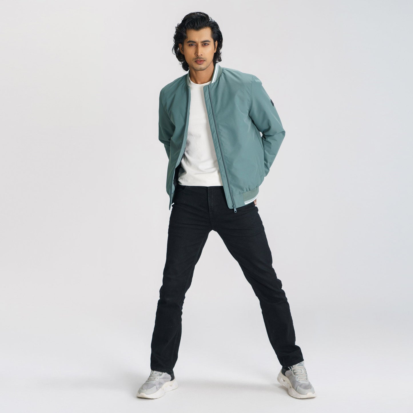 Mens Green Bomber Jacket