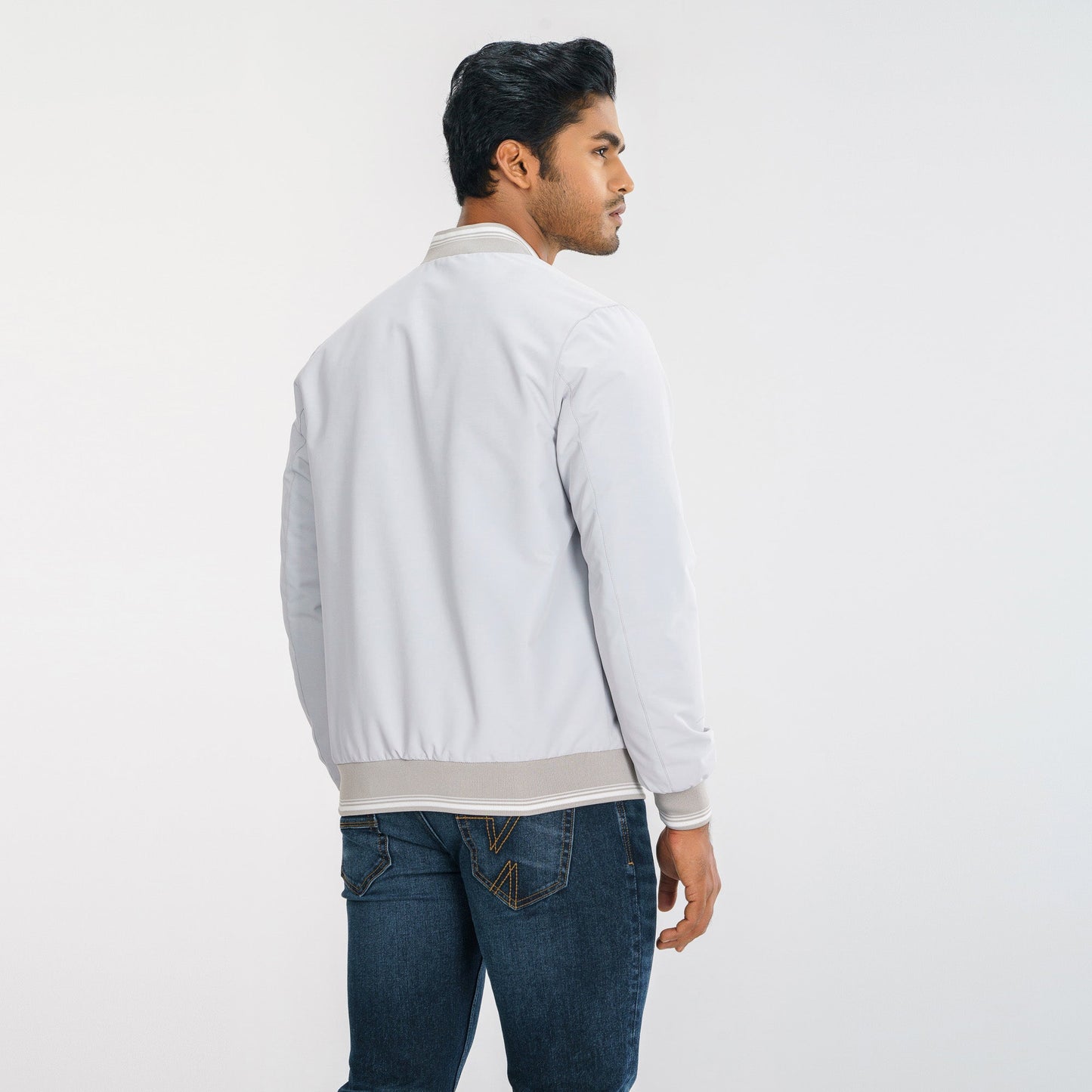 Mens Gray Bomber Jacket