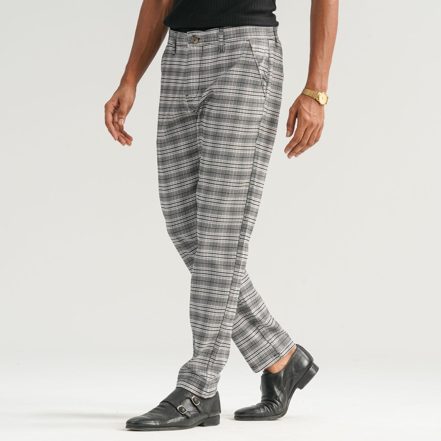 Mens Twill Check Pant