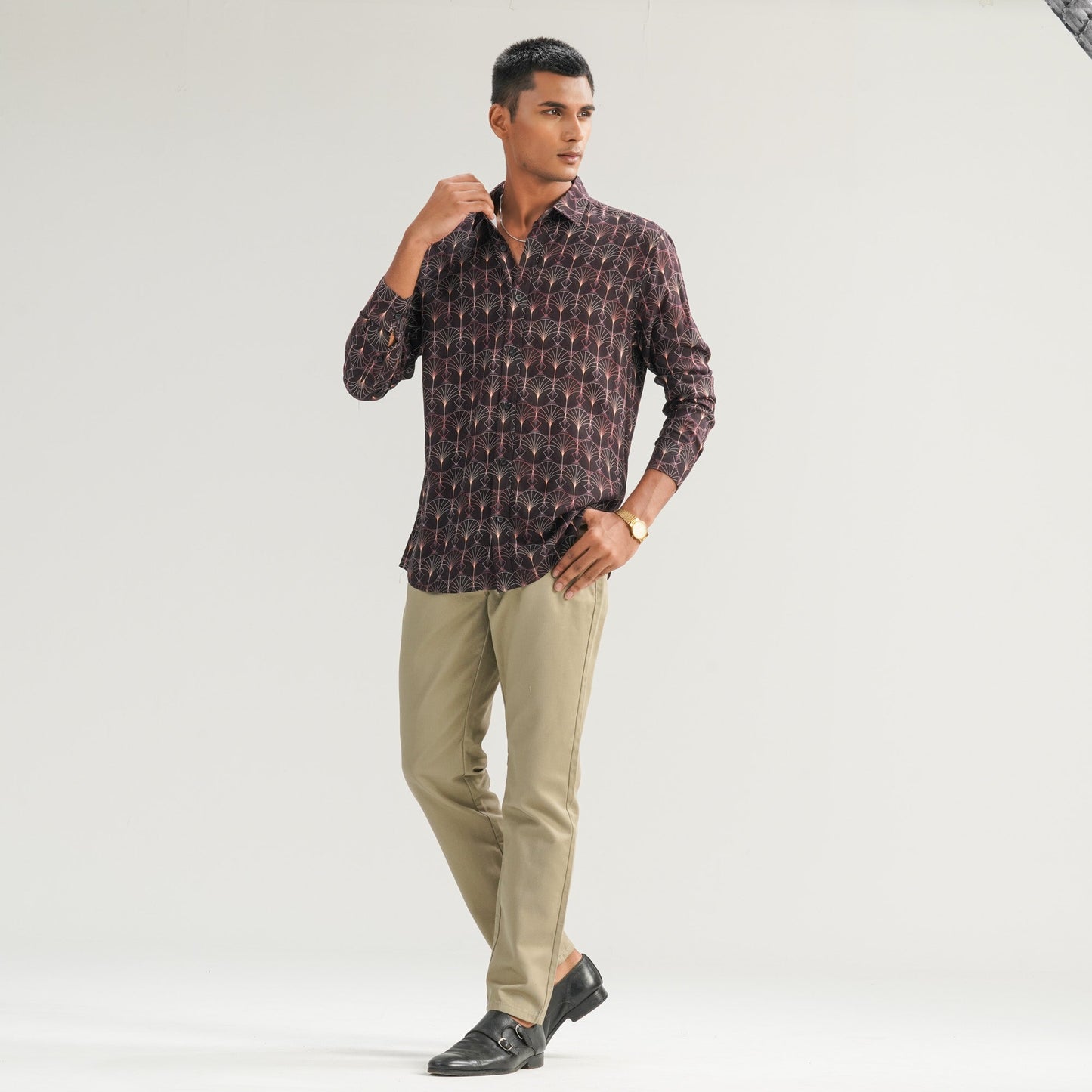 Mens AOP Raisin Casual Shirt