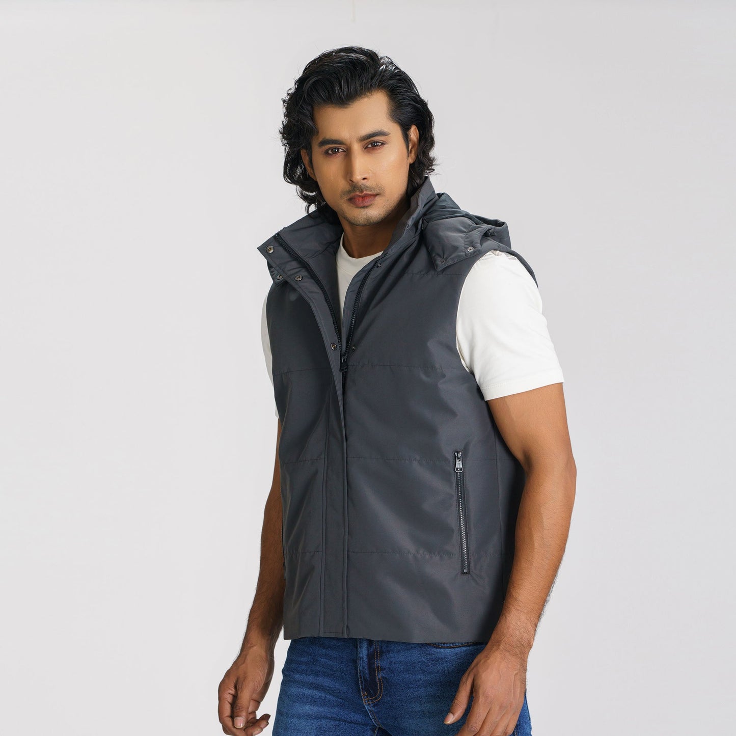 Mens Dark Gray Padded Jacket