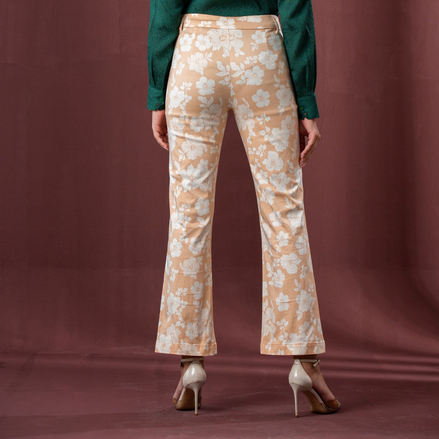 Womens Pant-White/Peach
