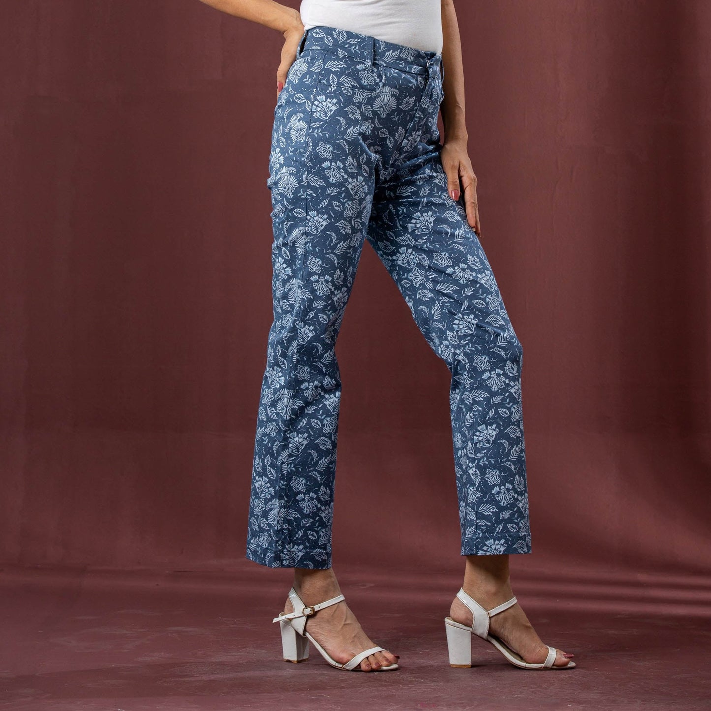 LADIES PANT-PIGEON BLUE