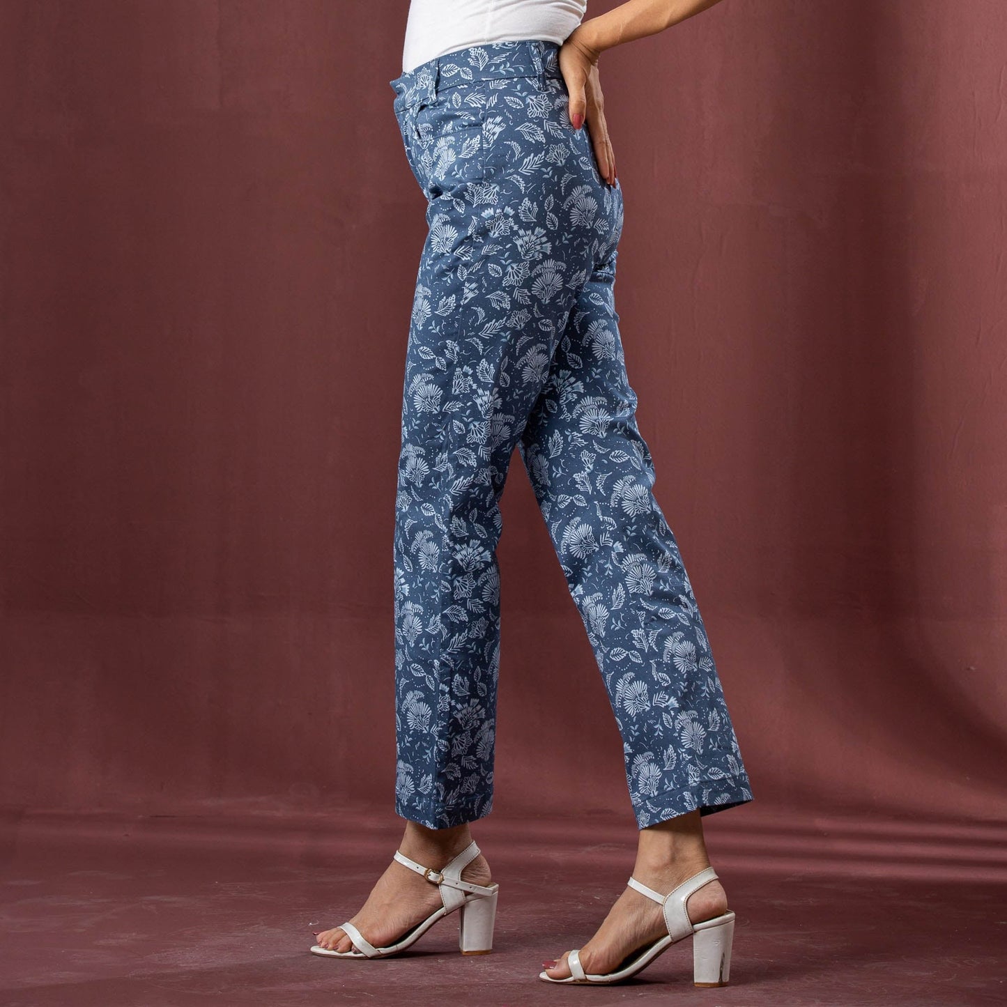 LADIES PANT-PIGEON BLUE