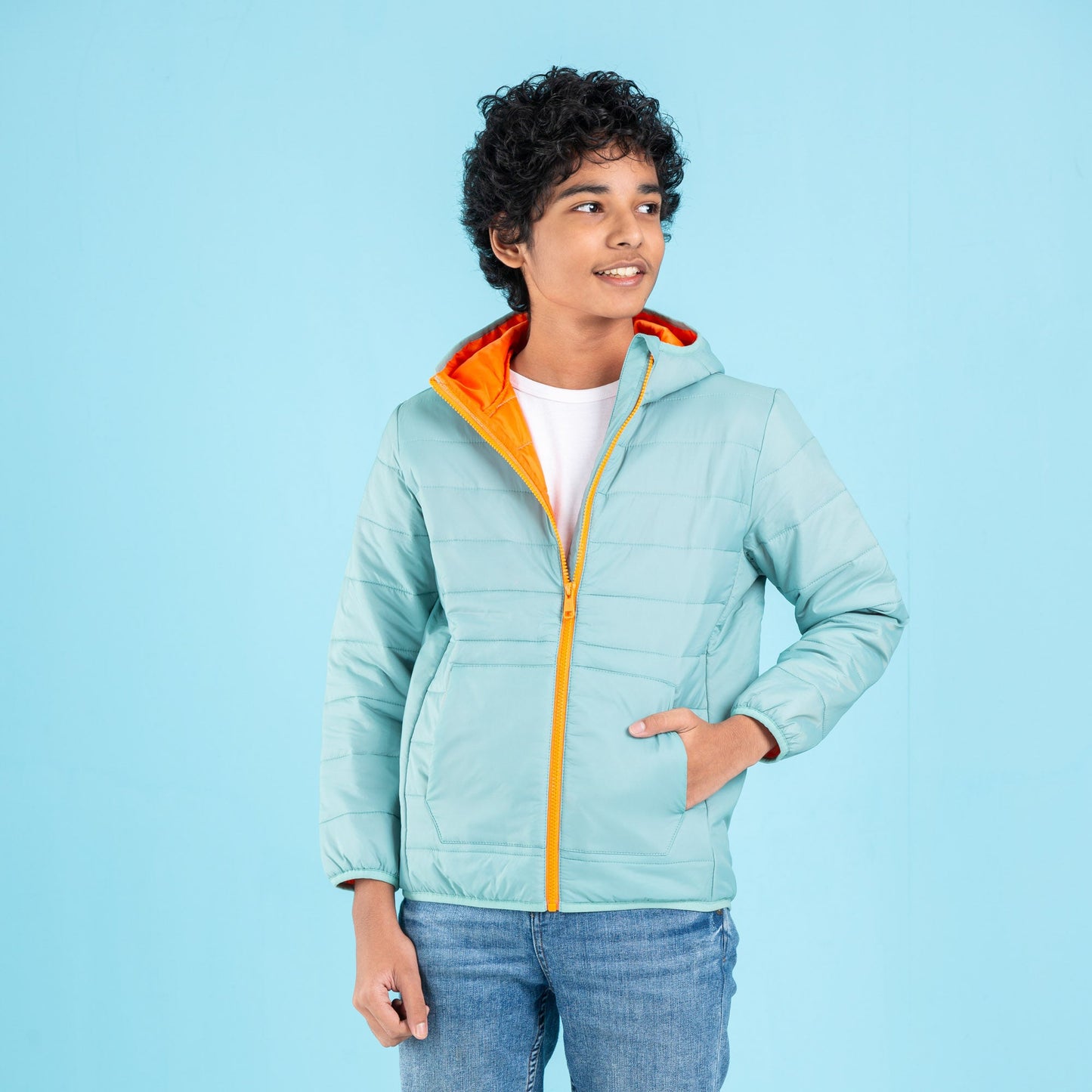 BOYS QUILTING JACKET- GREEN
