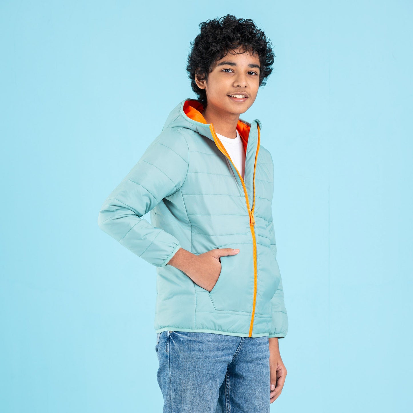 BOYS QUILTING JACKET- GREEN