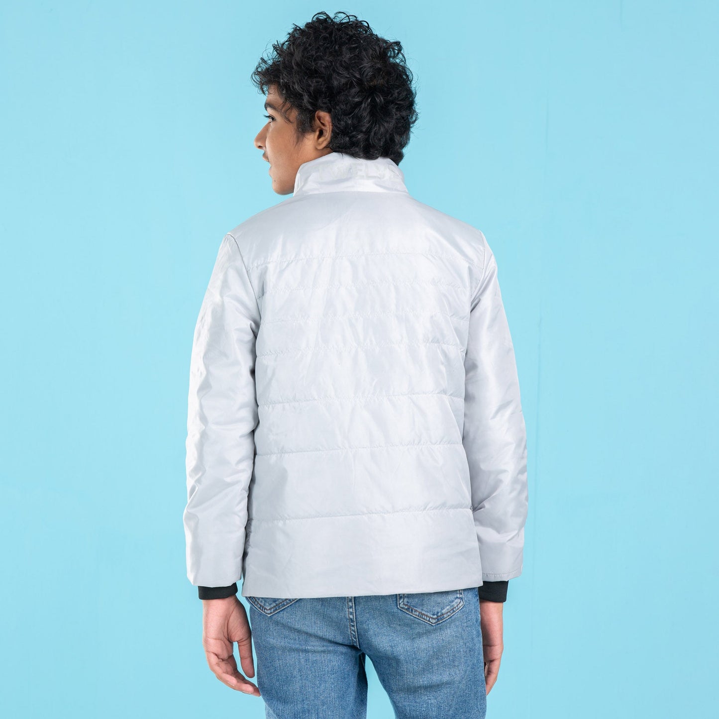 BOYS QUILTING JACKET- GREY