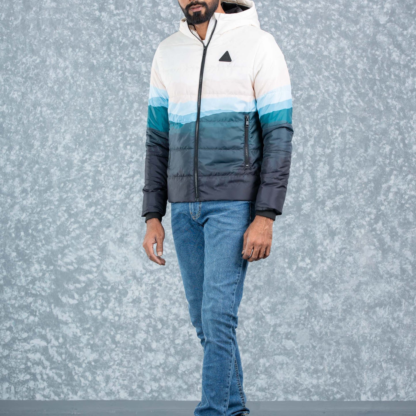 Mens Quilting Jacket- Multi Color Aop