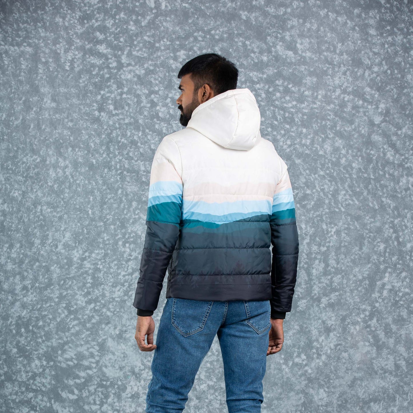 Mens Quilting Jacket- Multi Color Aop