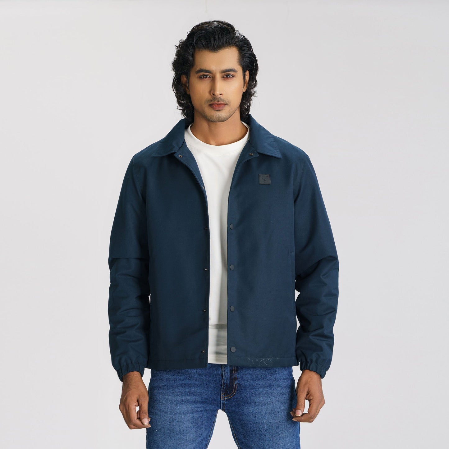 Mens Navy Shacket