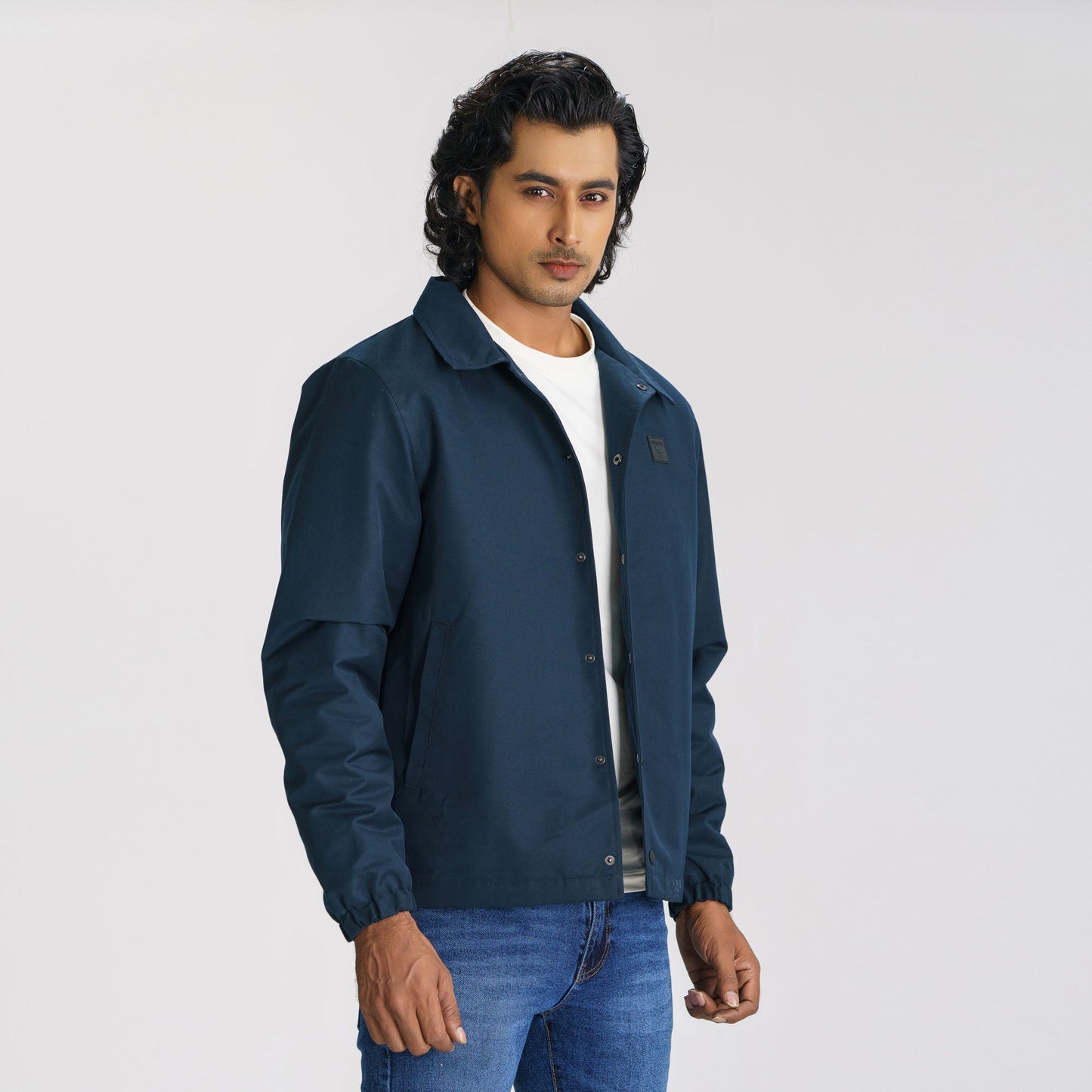 Mens Navy Shacket