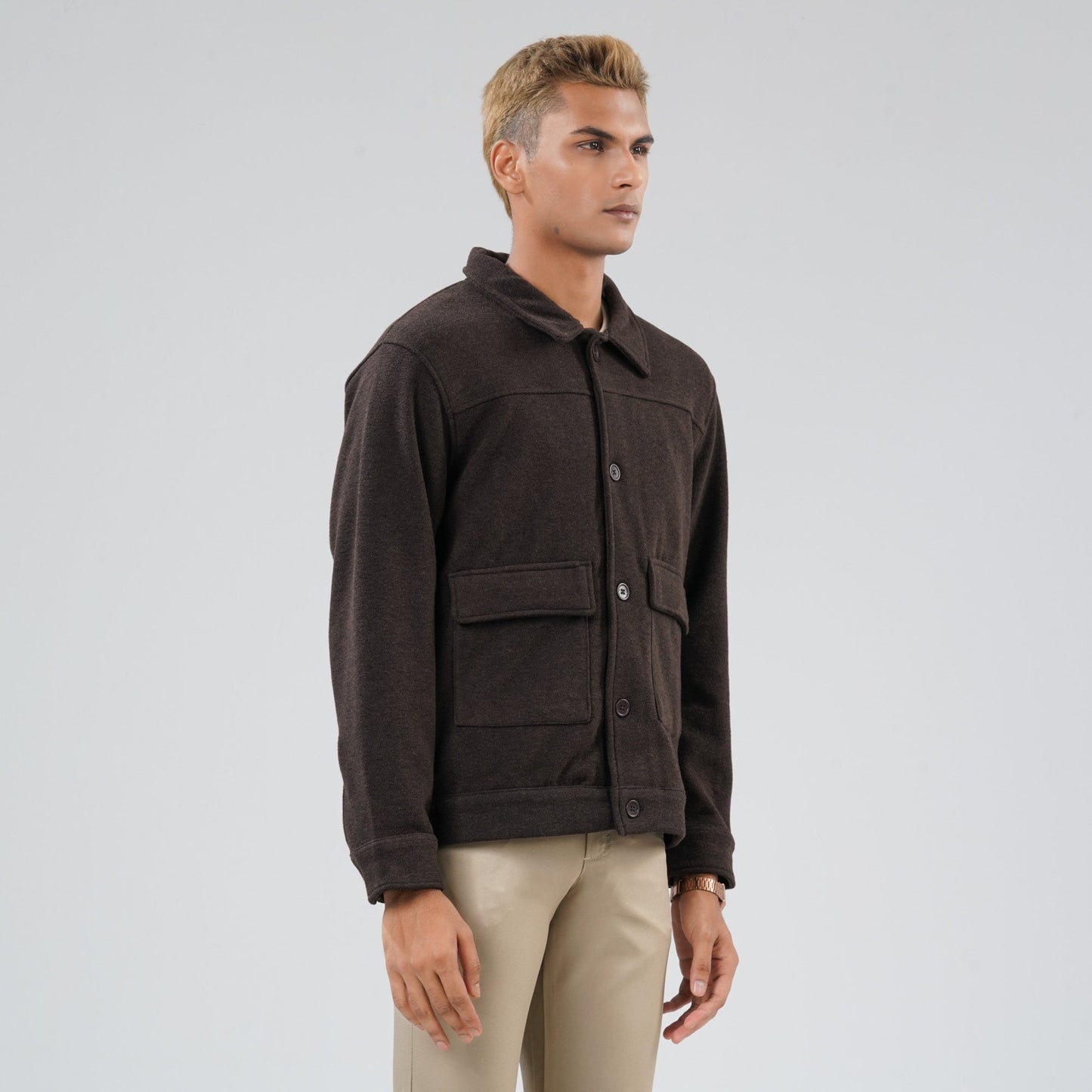 Mens Brown Shacket