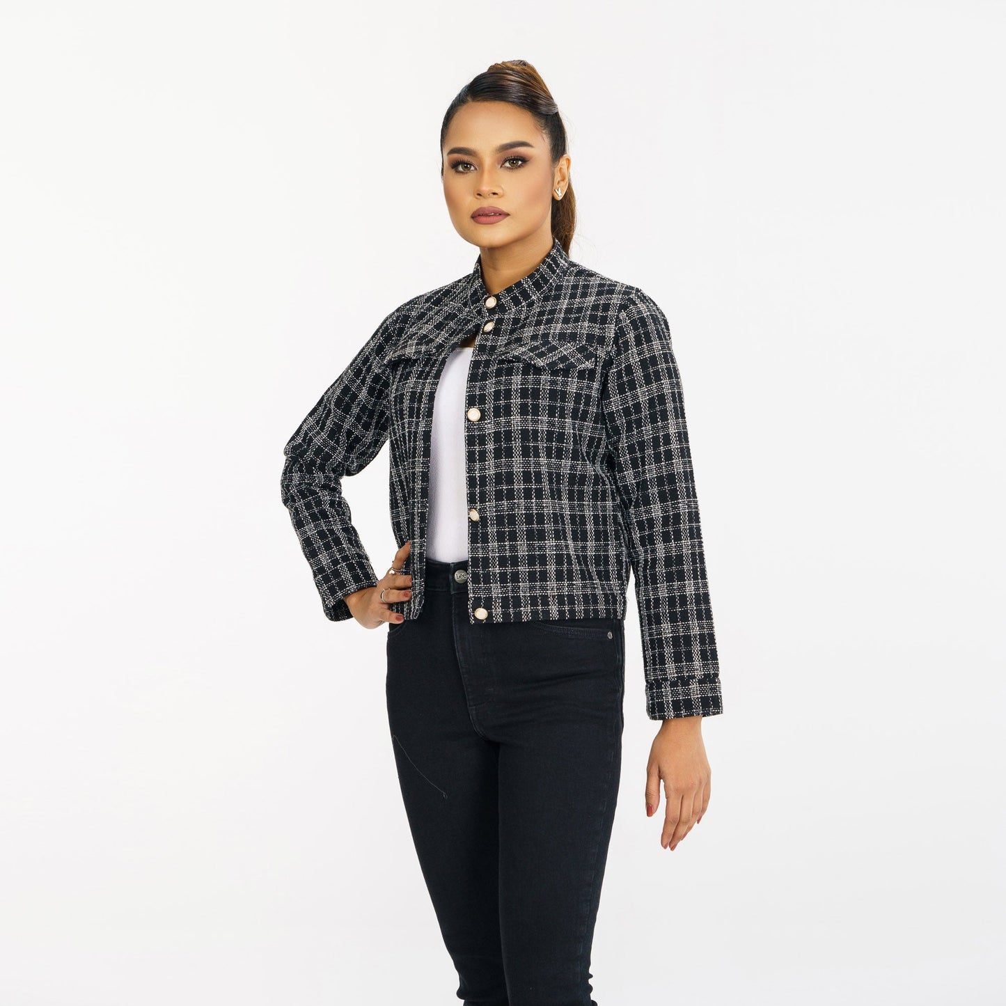 Women’s Black & White Shacket