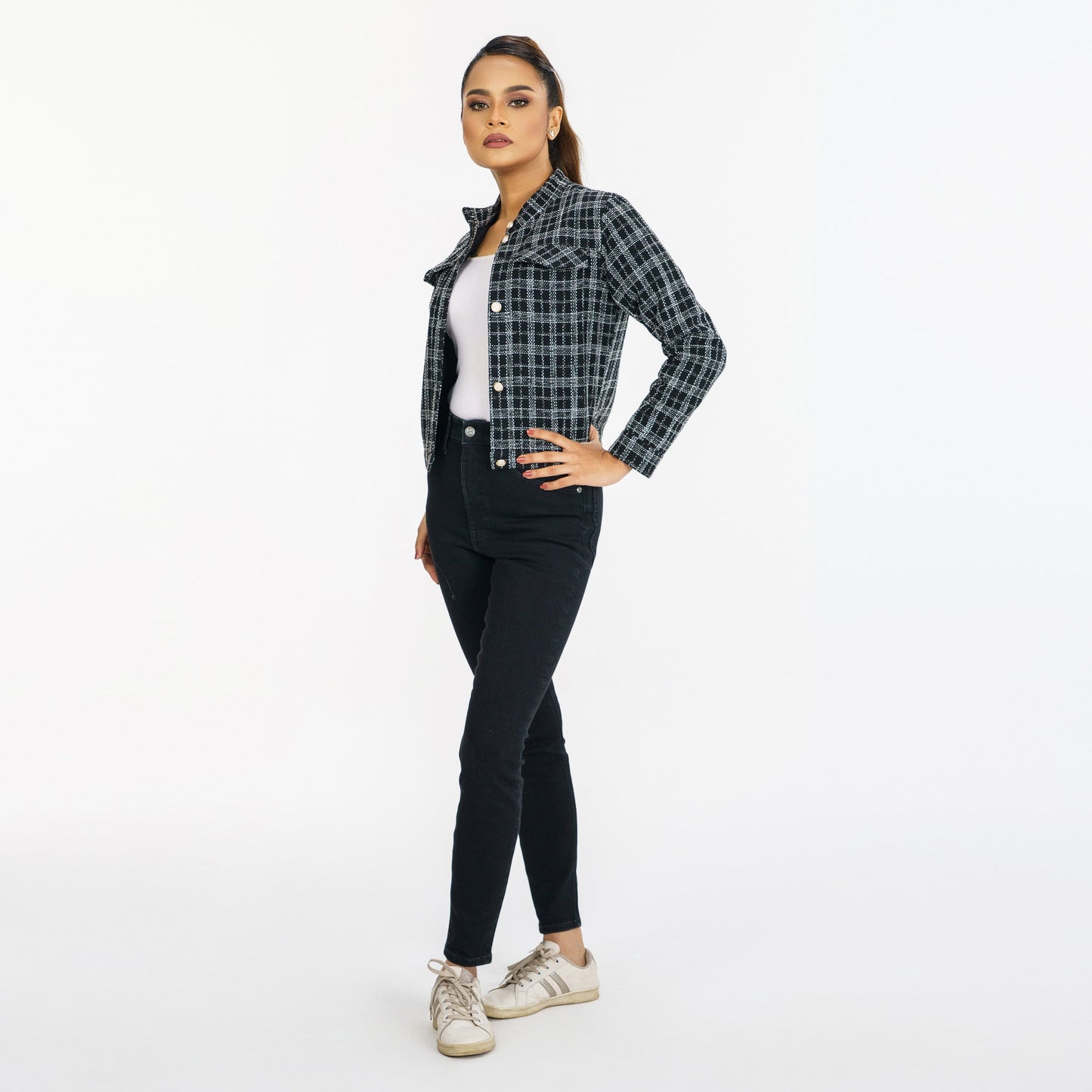 Women’s Black & White Shacket