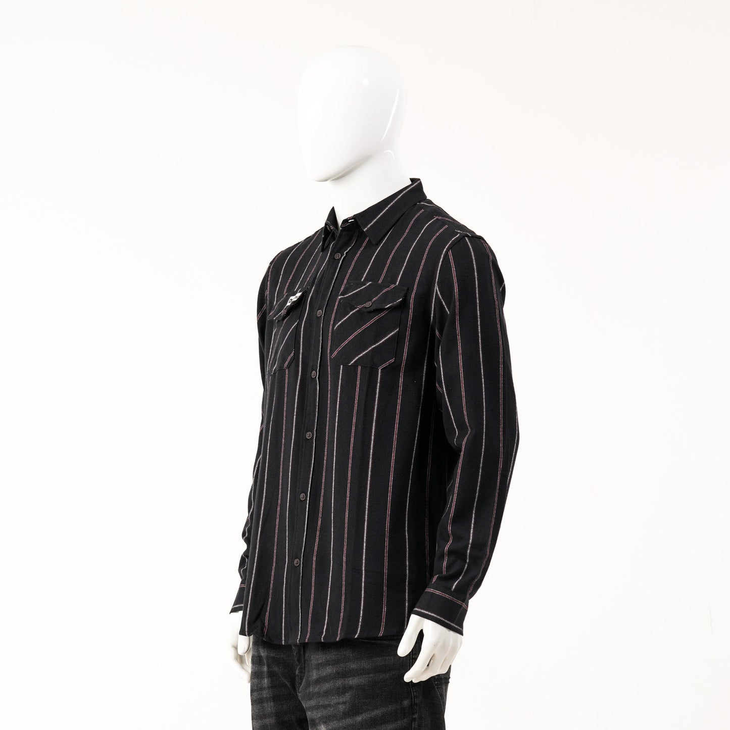 Mens Navy Blue Red Shirt