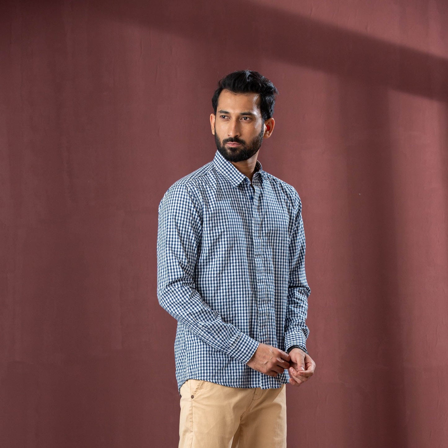 Men’s Blue Check Shirt