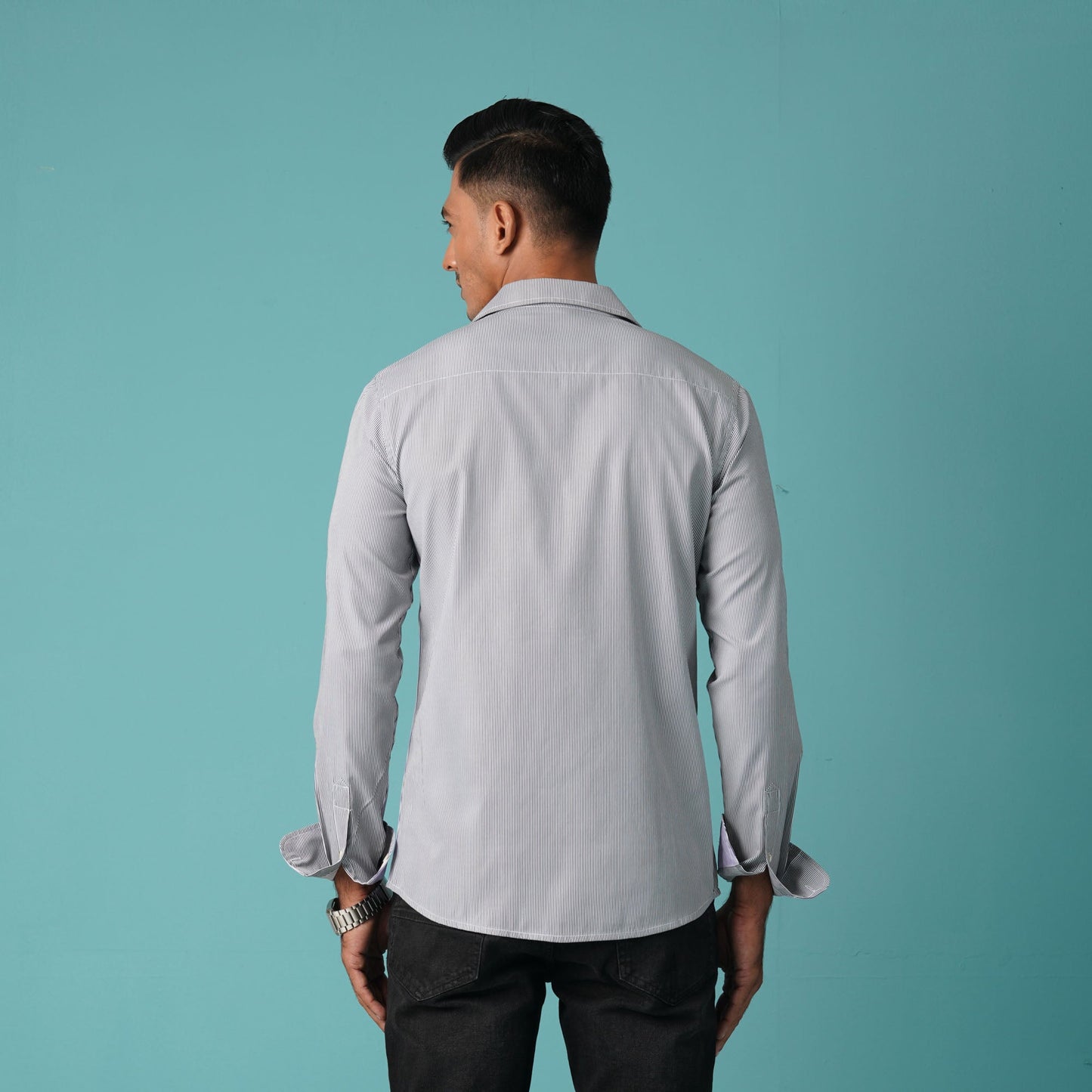 Mens L/S Shirt-Black/Red