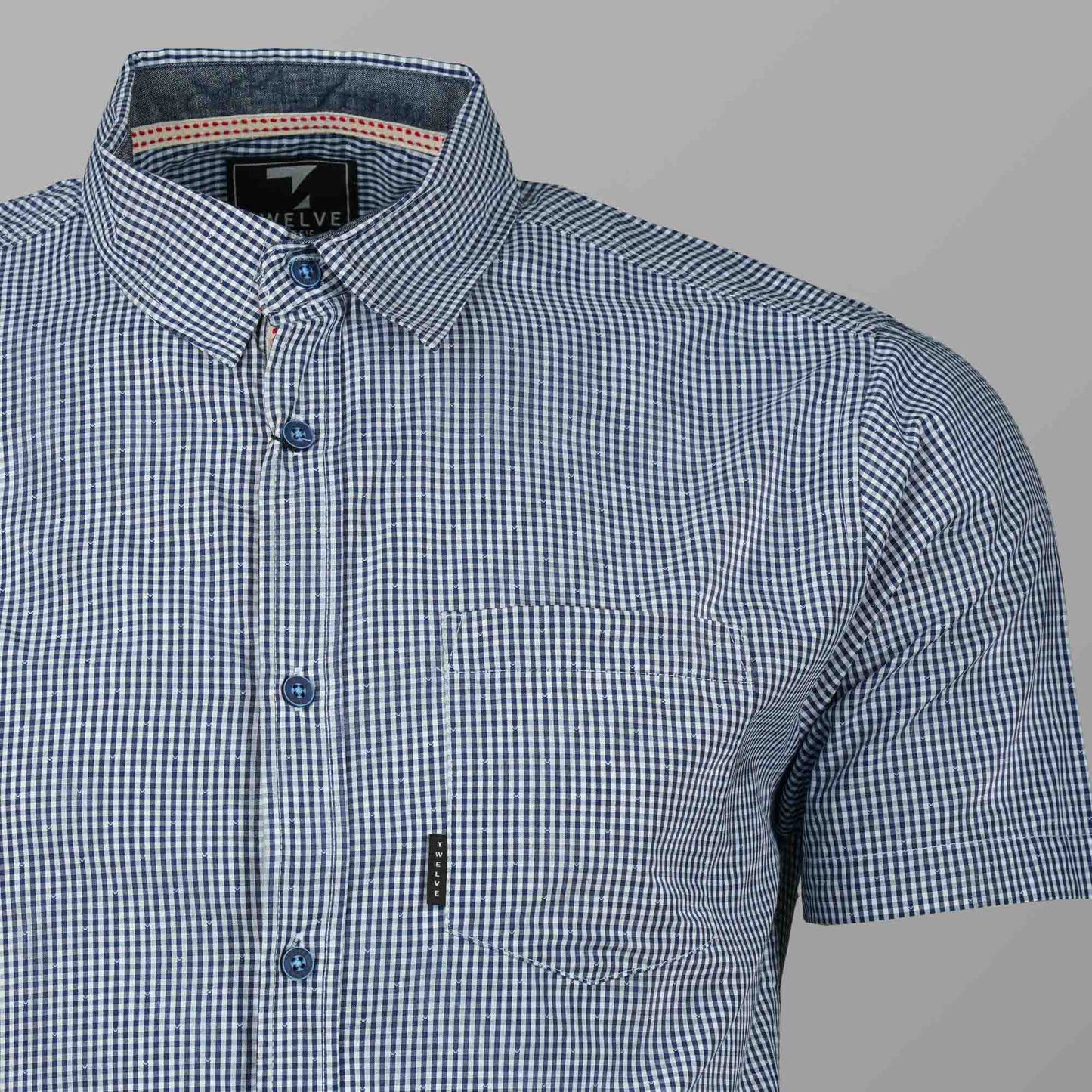 Mens Navy & White Shirt