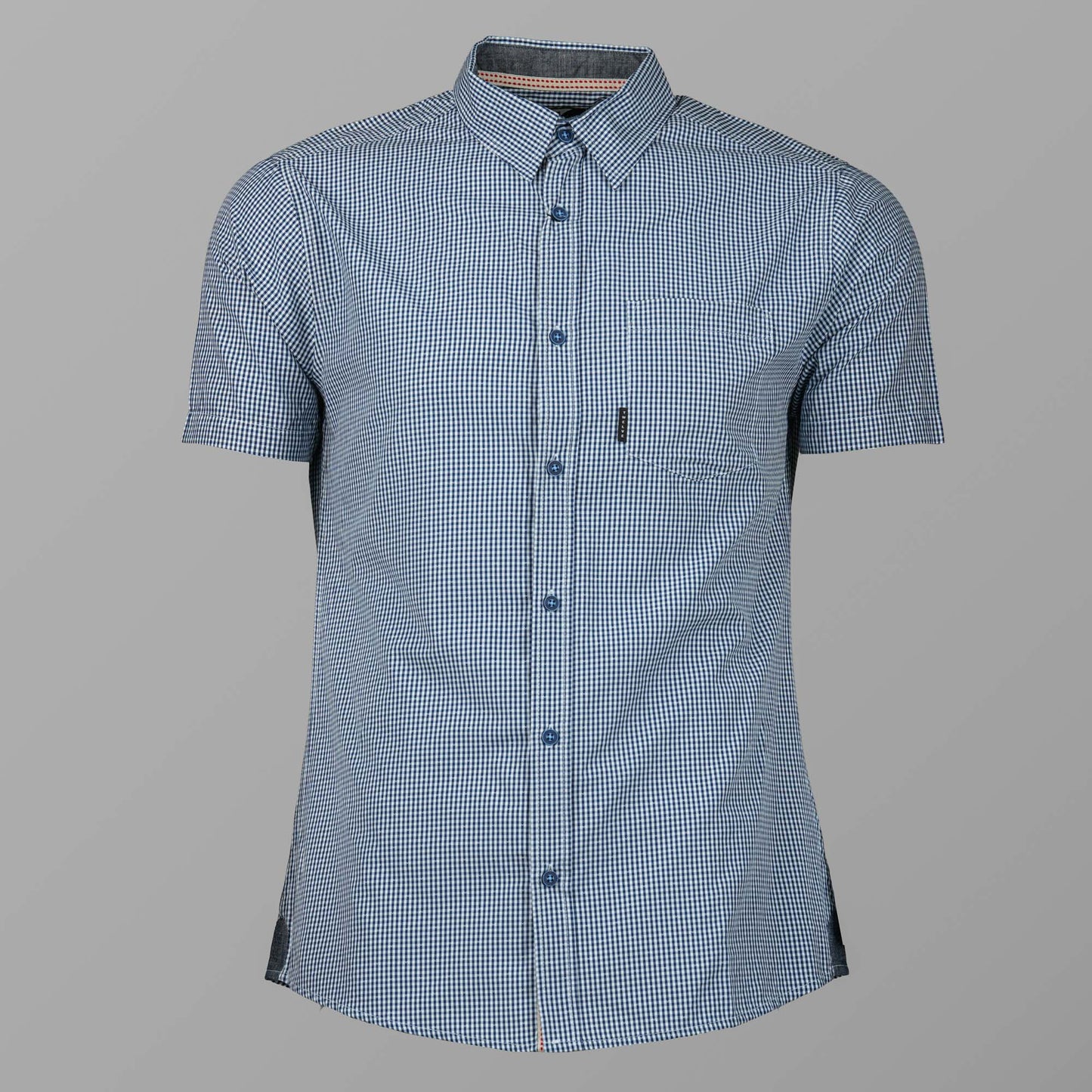 Mens Navy & White Shirt