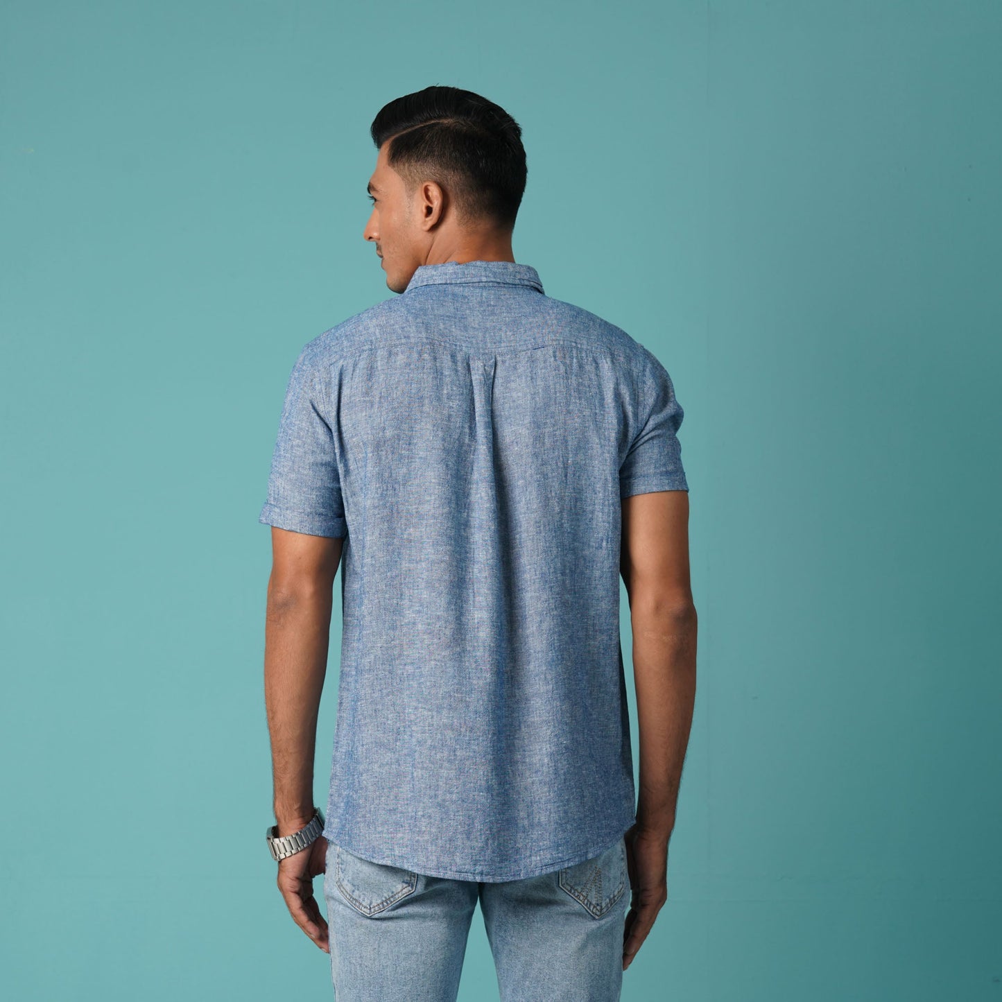 Mens Navy Short Sleeve Shirt