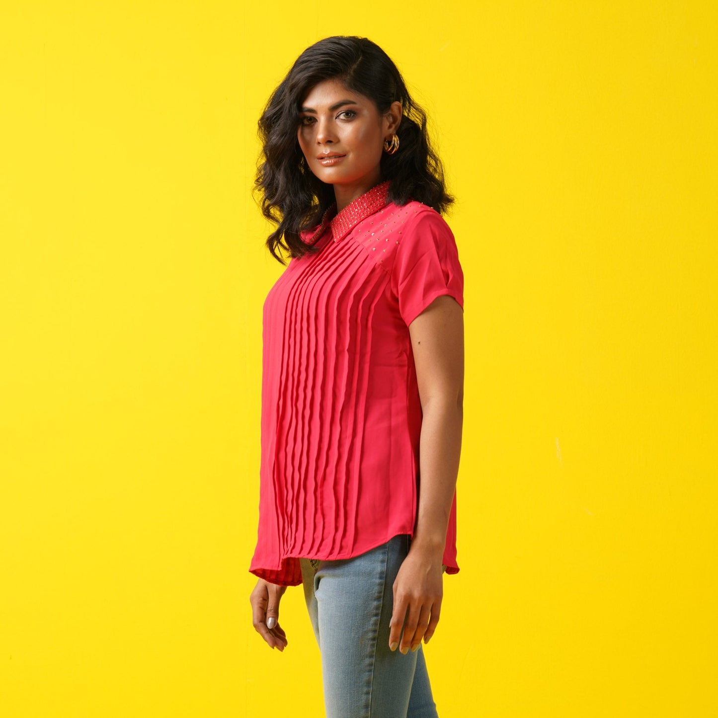 Womens Tops-Red