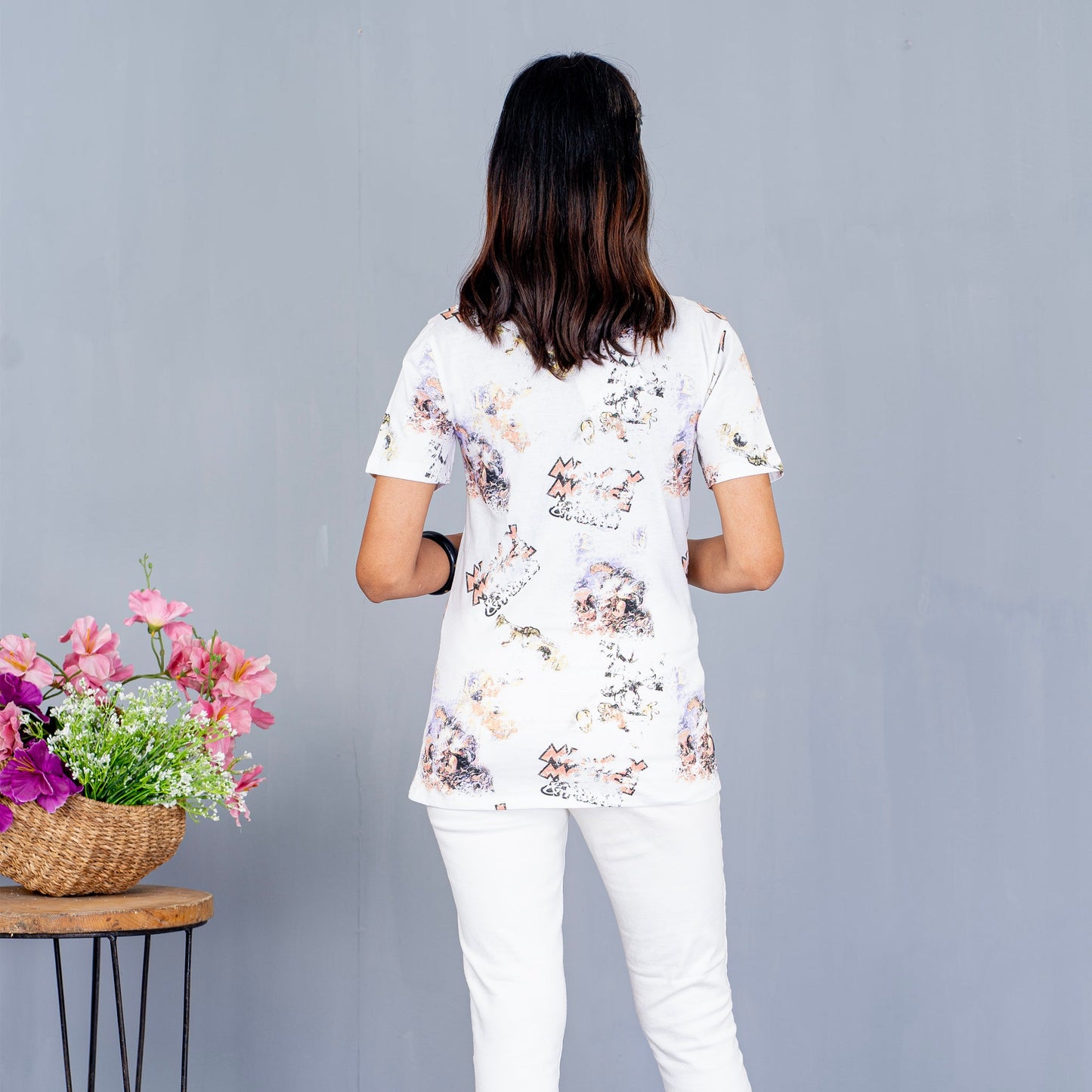 Womens T-Shirt- White Aop