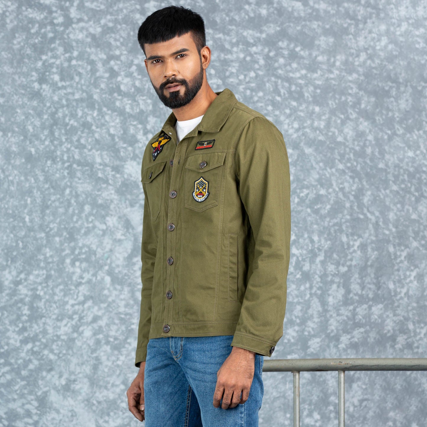 Mens Twill Jacket- Olive